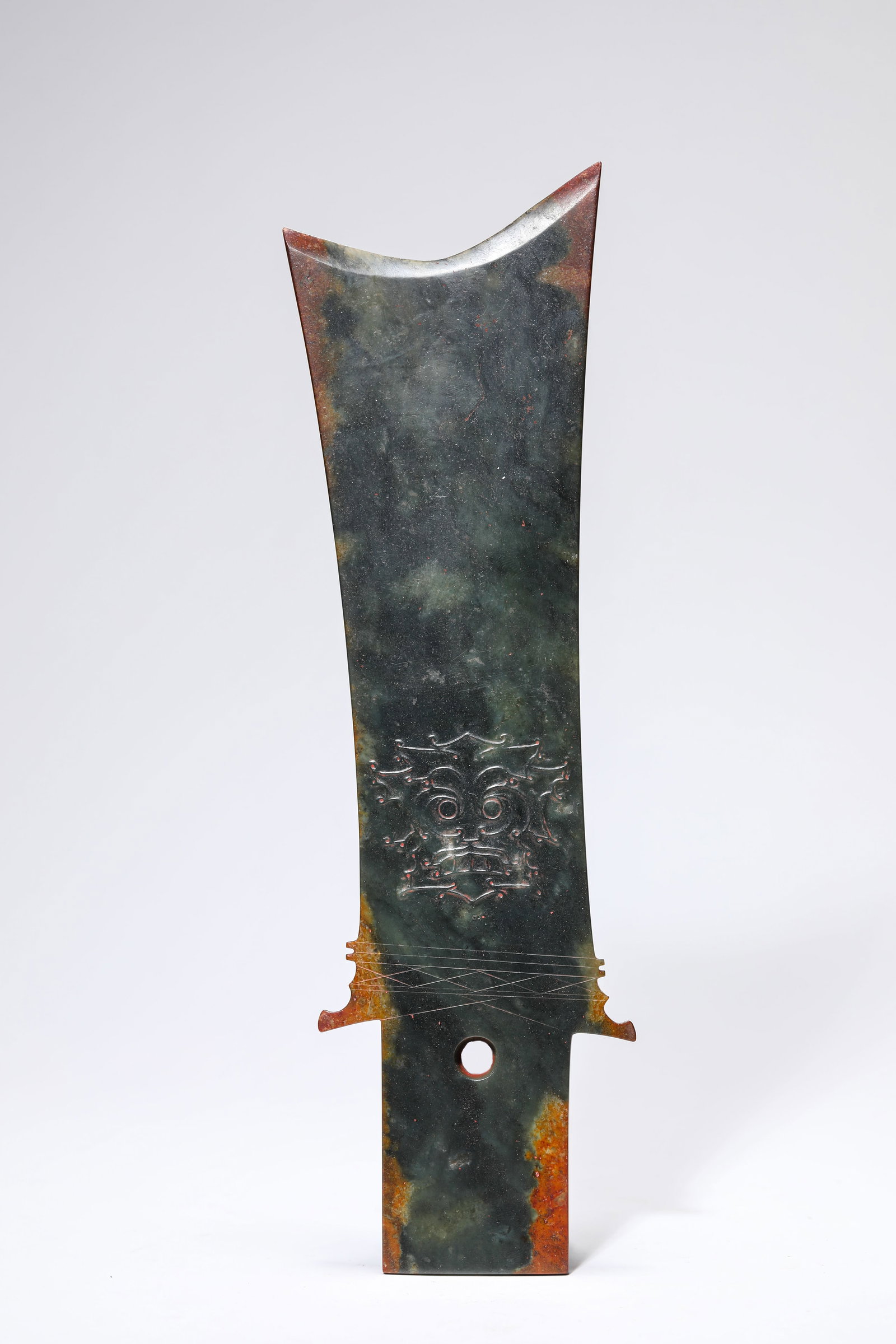 A JADE 'YAZHANG' RITUAL BLADE (1 of 7)