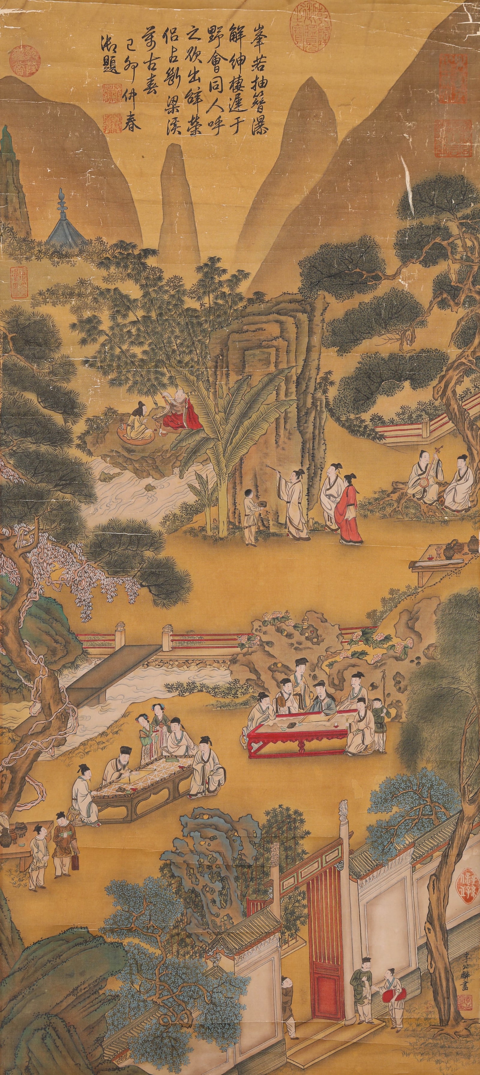 LI GONGLIN (1049-1106), ATTRIBUTED TO, LANDSCAPE WITH FIGURES (1 of 8)