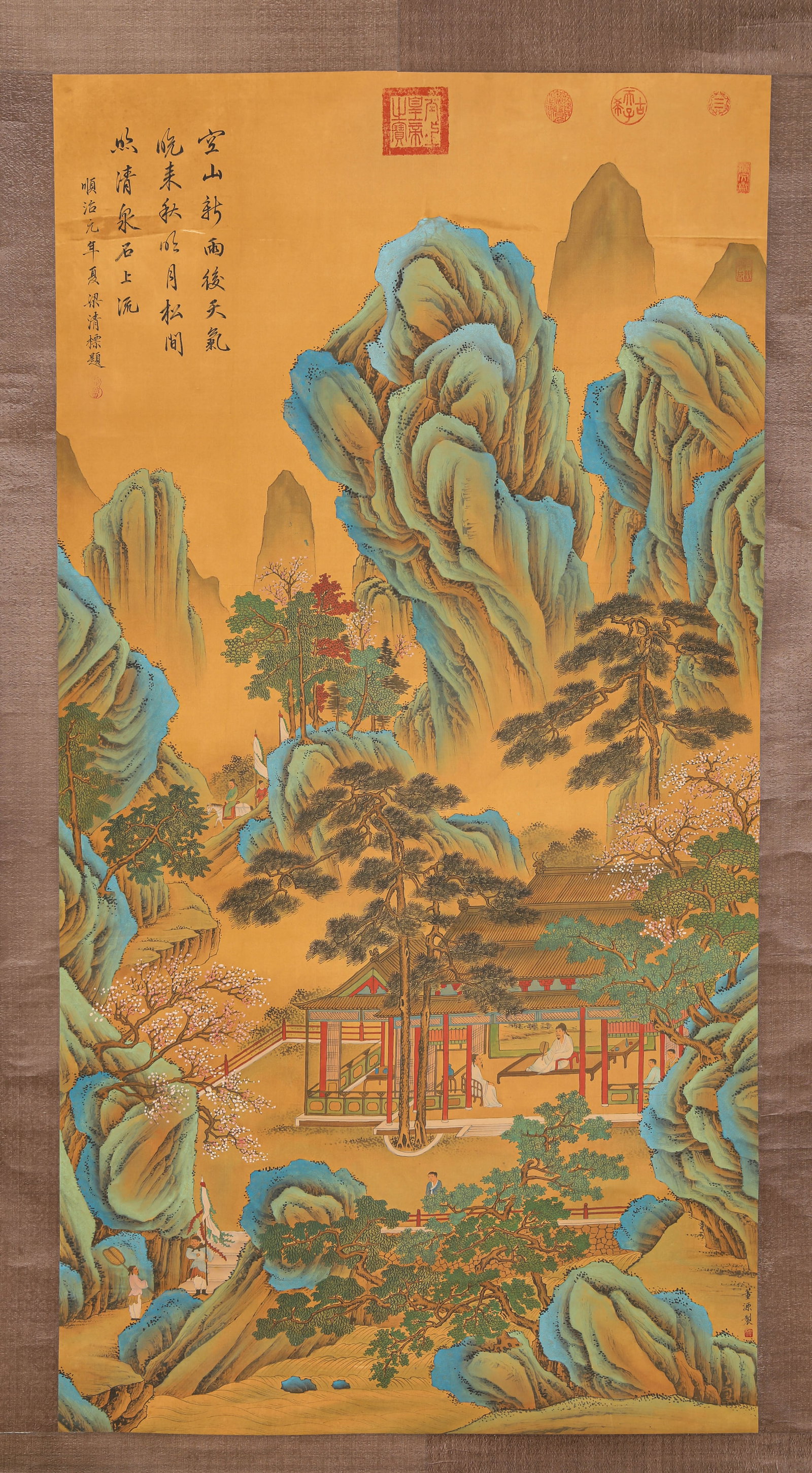 DONG YUAN (ACT. 10TH CENTURY), ATTRIBUTED TO, LANDSCAPE: DONG YUAN (ACT. 10TH CENTURY), ATTRIBUTED TO, LANDSCAPE Description: Dimensions: Width: 89.5 cm x Height: 172 cm. All measurements are approximate.