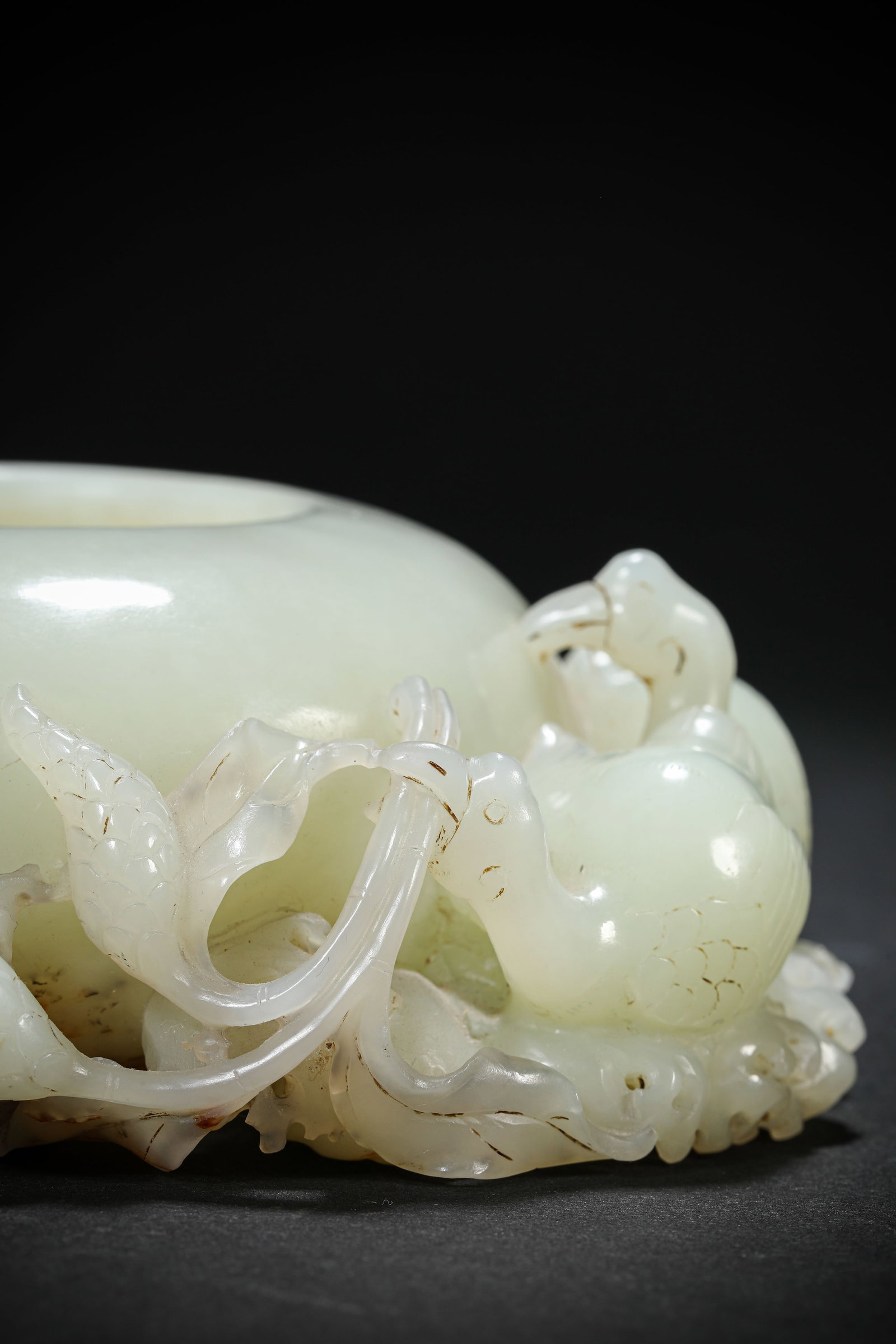 A JADE WATER POT - 6