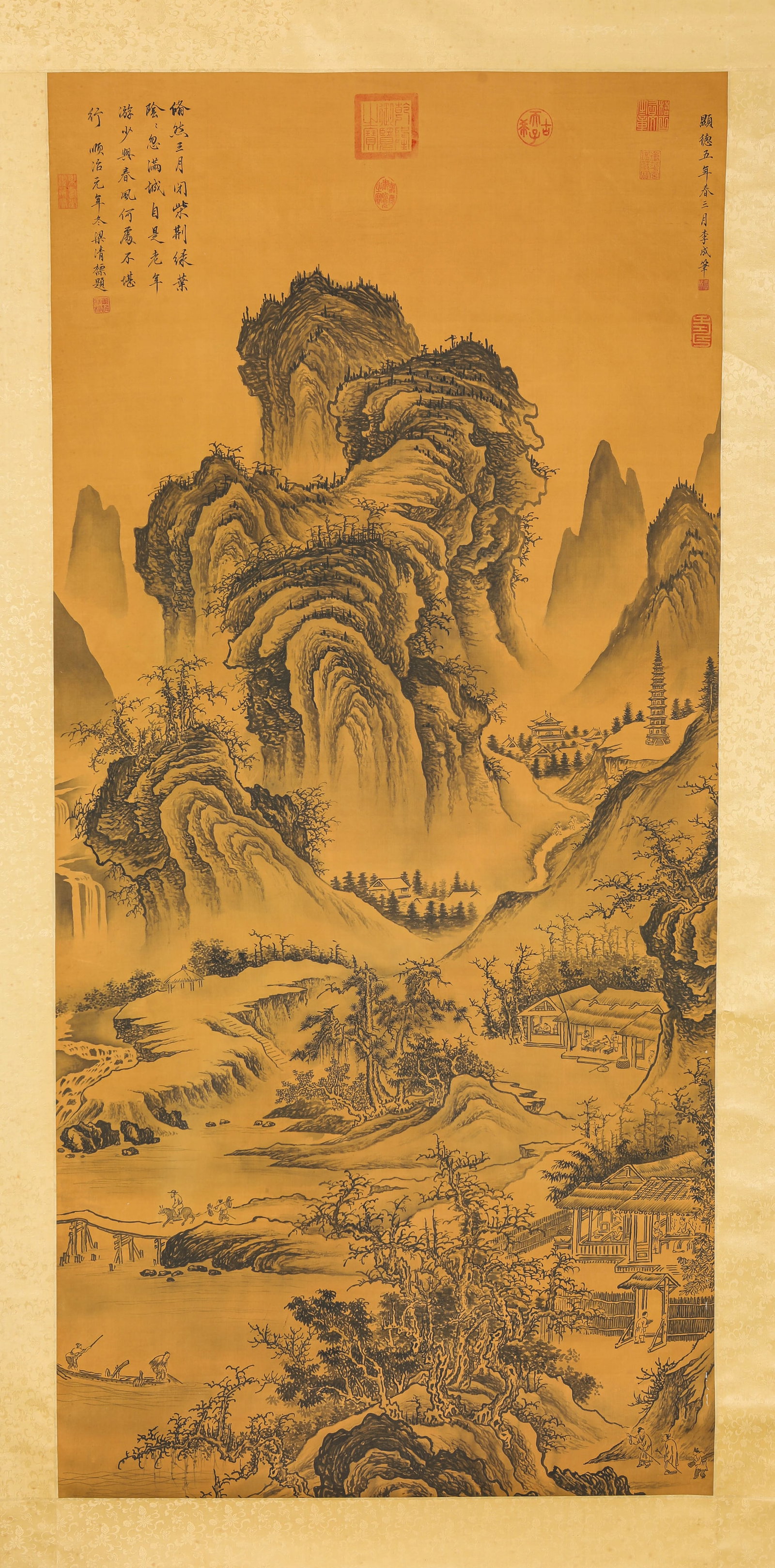 LI CHENG (919-967), ATTRIBUTED TO, LANDSCAPE: LI CHENG (919-967), ATTRIBUTED TO, LANDSCAPE Description: Dimensions: Width: 86 cm x Height: 184 cm. All measurements are approximate.