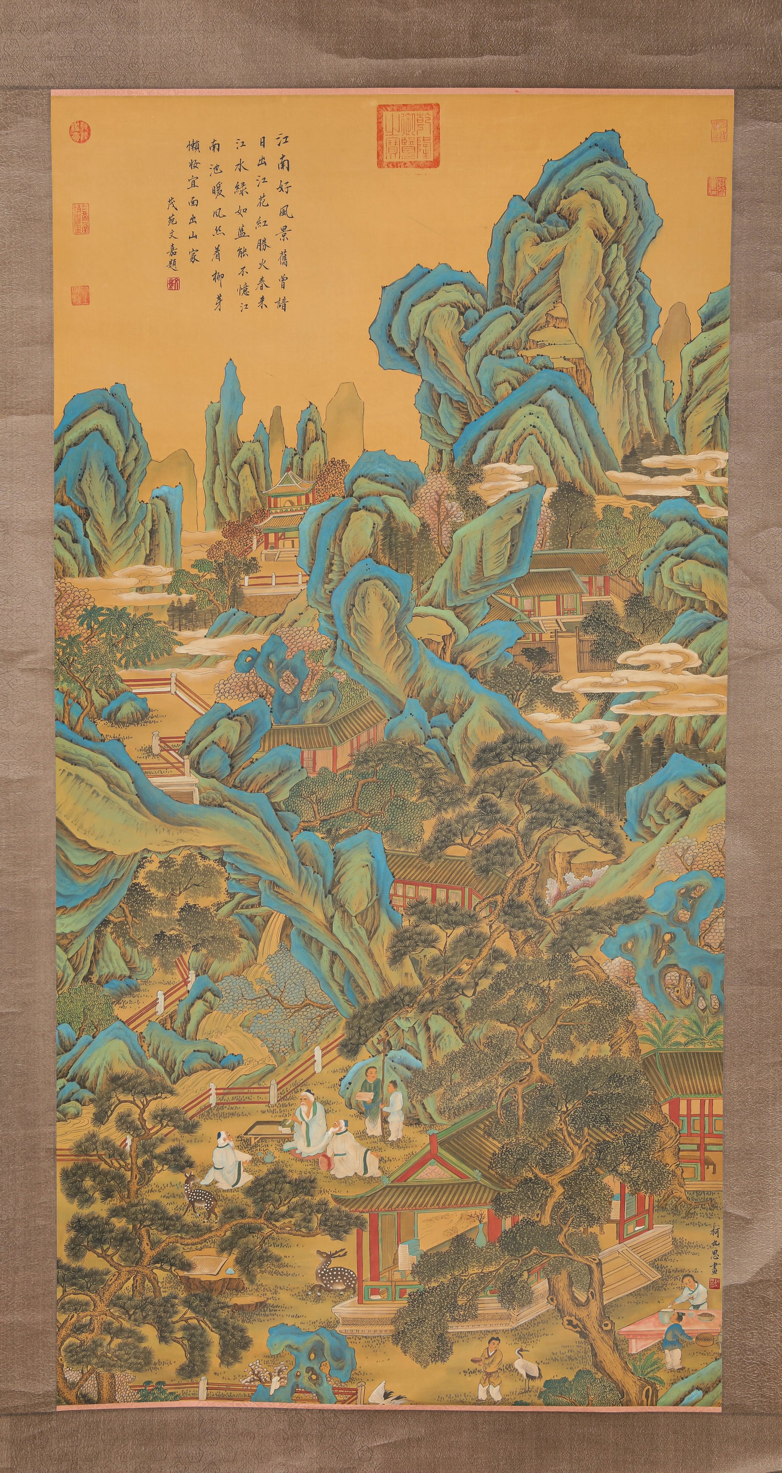 KE JIUSI (1290-1343), ATTRIBUTED TO, LANDSCAPE: KE JIUSI (1290-1343), ATTRIBUTED TO, LANDSCAPE Description: Dimensions: Width: 89 cm x Height: 172 cm. All measurements are approximate.