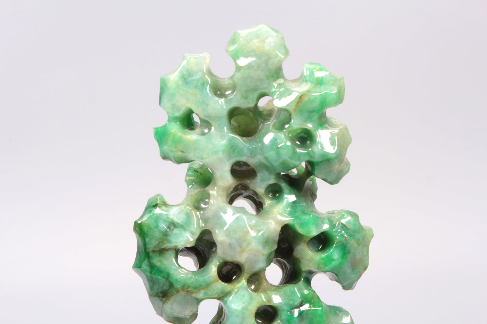 A CARVED JADEITE MOUNTAIN BOULDER - 5