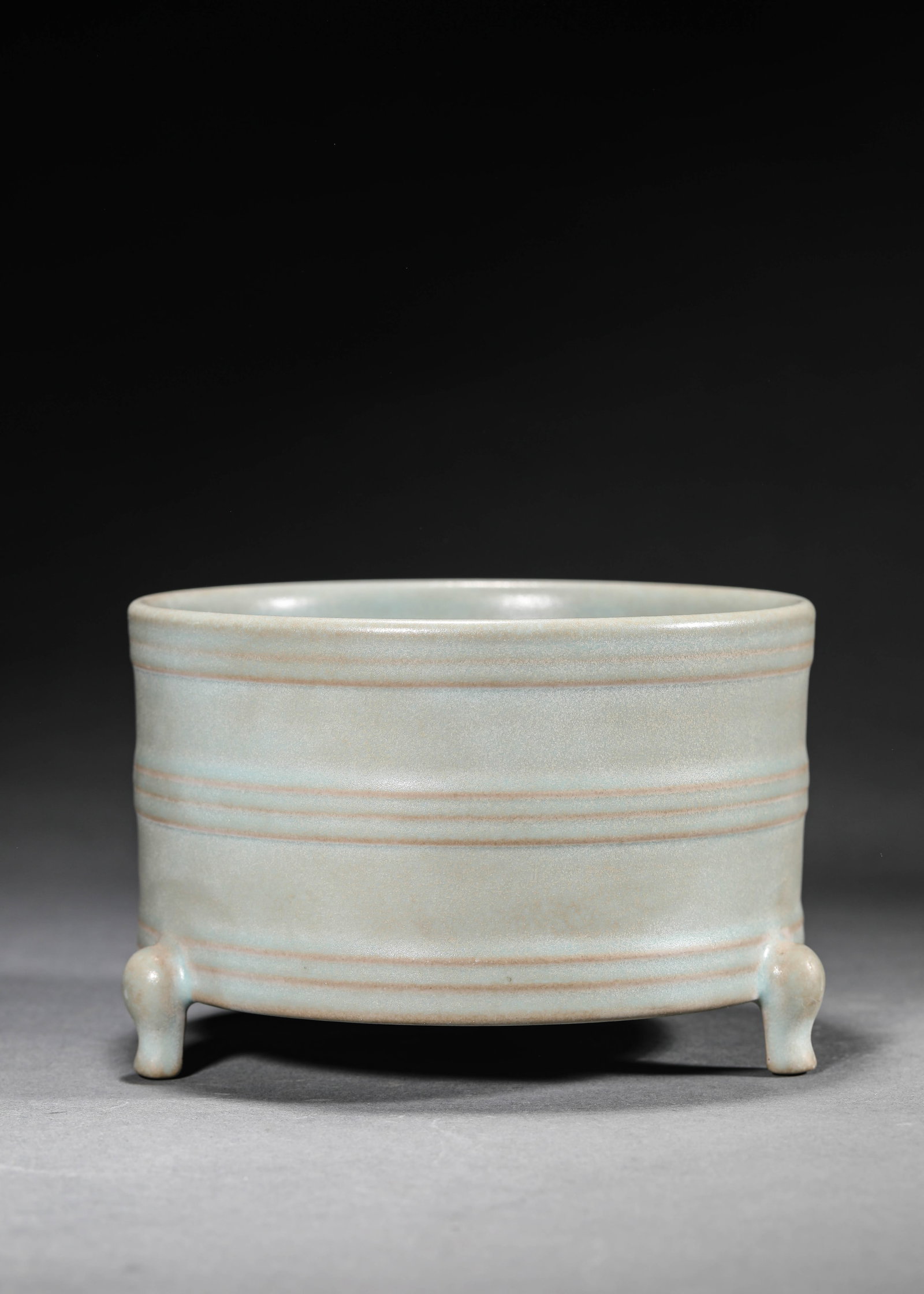 A RU WARE THREE-LEGGED INCENSE BURNER - 2