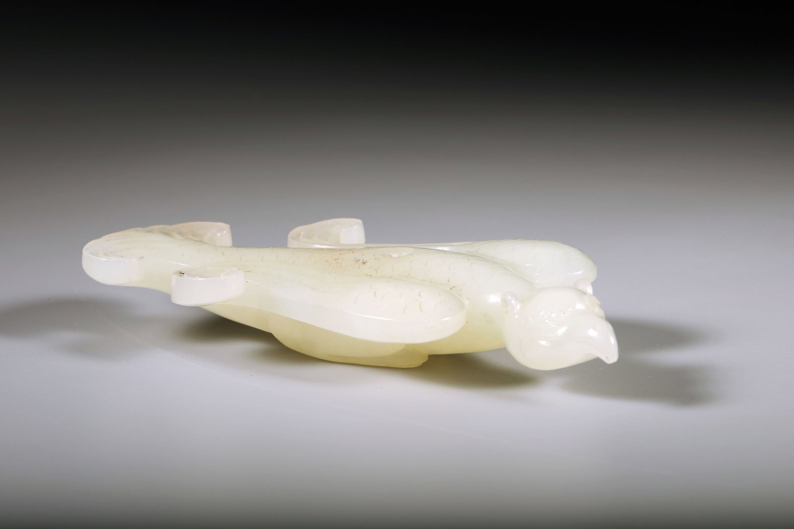 A WHITE JADE 'PHOENIX' PENDANT - 2