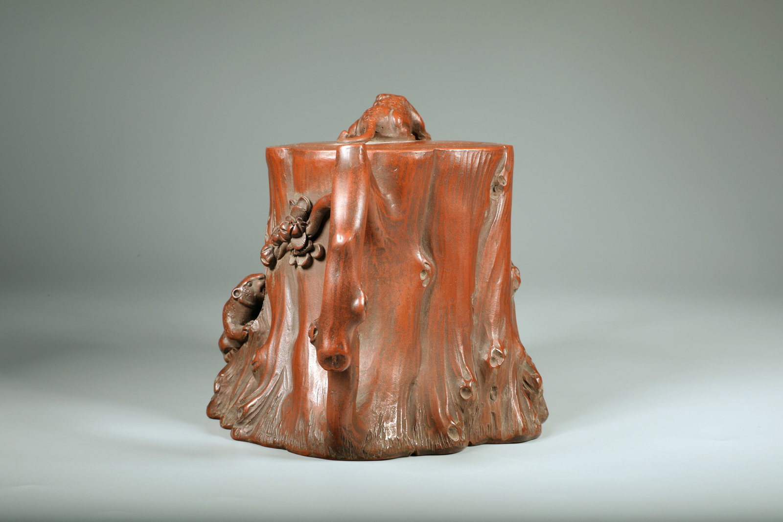 A YIXING CLAY 'TIGER' TEAPOT - 4