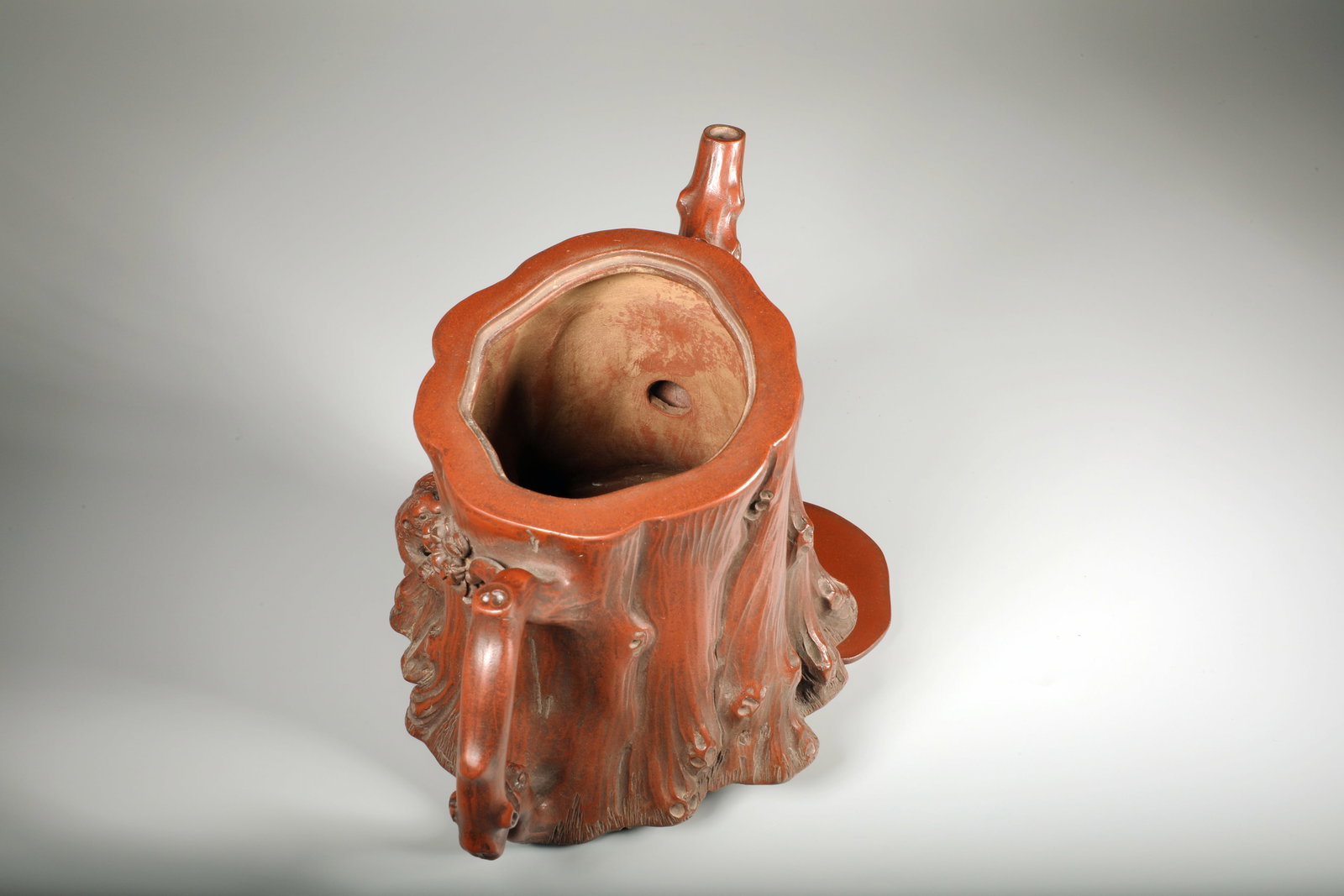 A YIXING CLAY 'TIGER' TEAPOT - 5