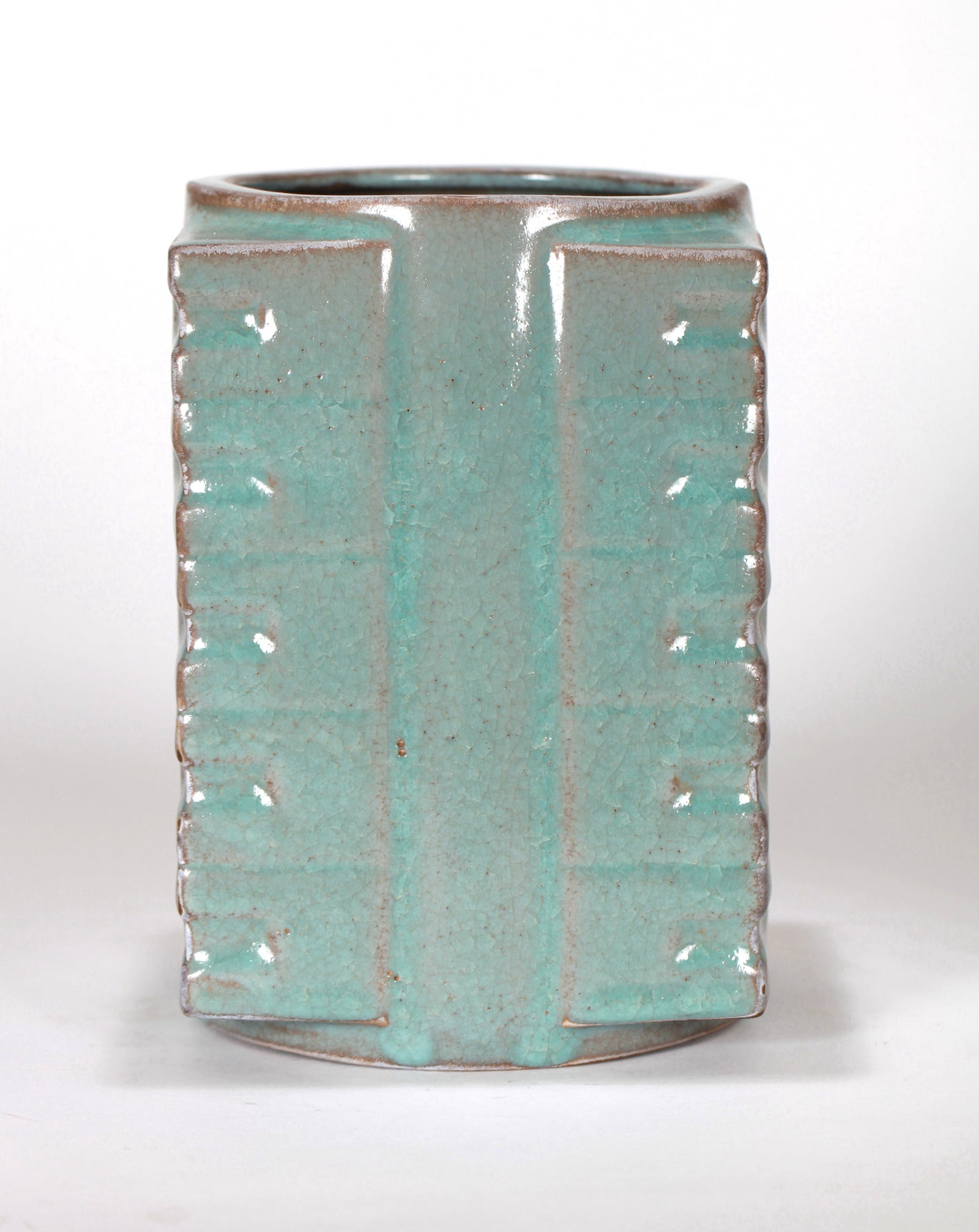 A RARE RU WARE CONG-FORM VASE - 4