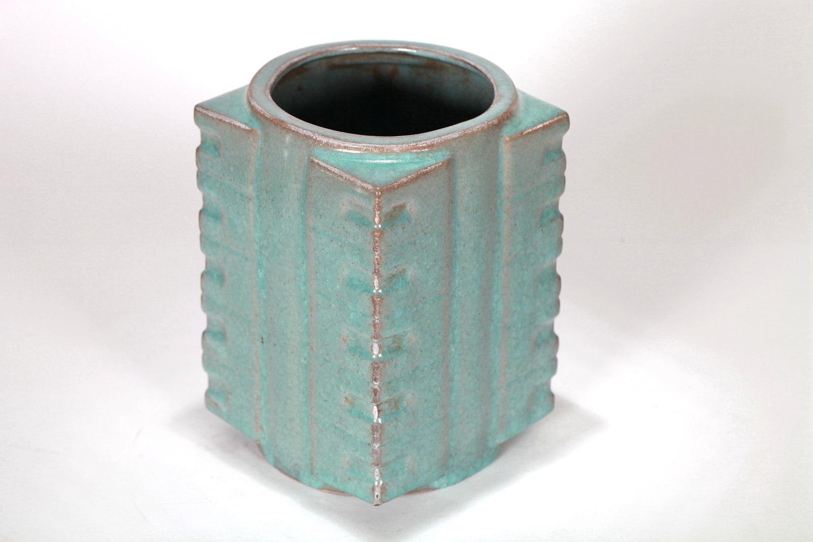 A RARE RU WARE CONG-FORM VASE - 6