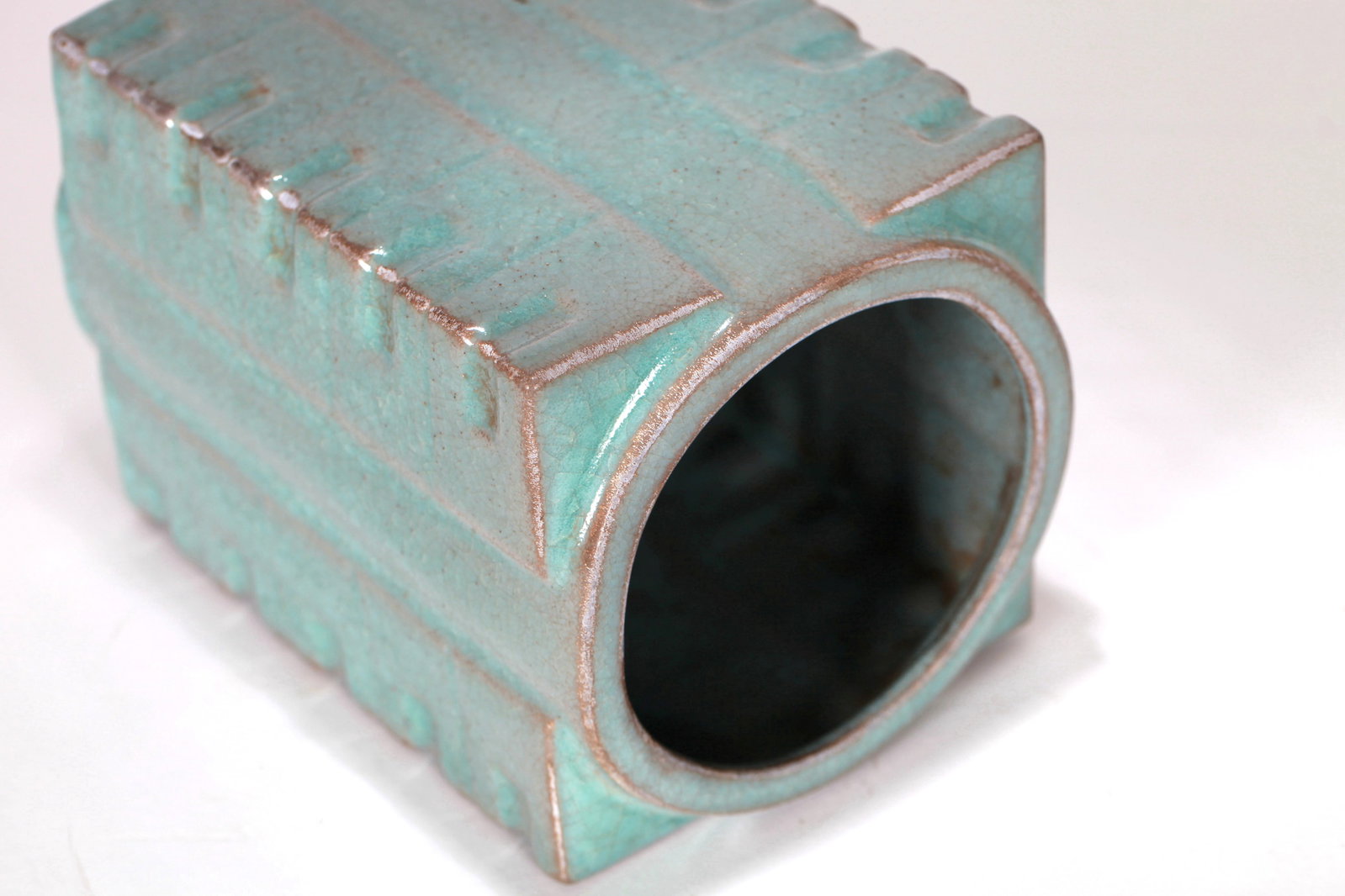 A RARE RU WARE CONG-FORM VASE - 7