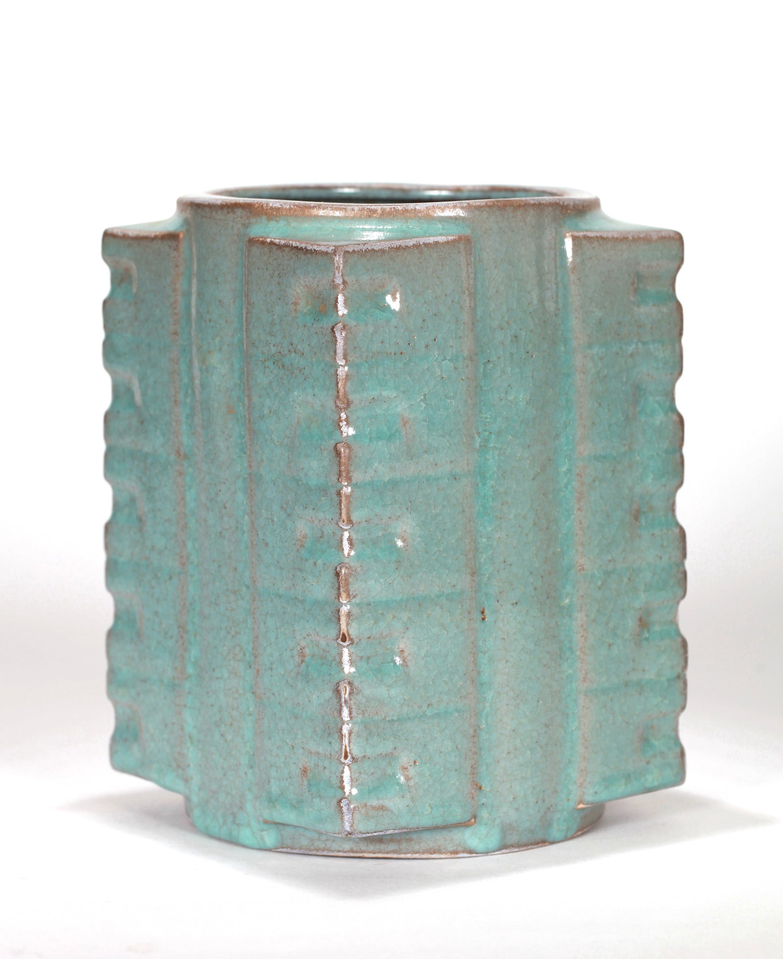 A RARE RU WARE CONG-FORM VASE - 9