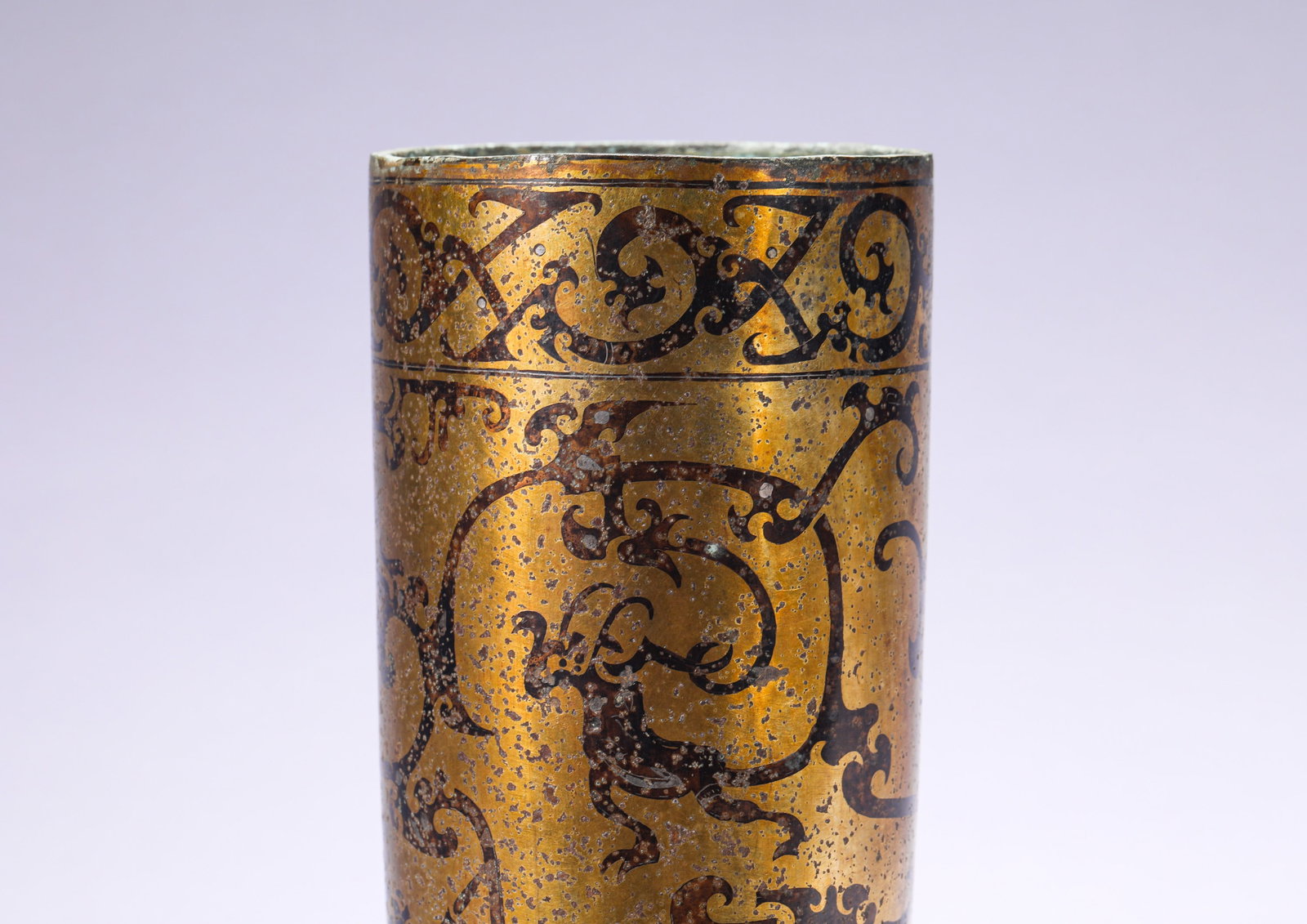 BRONZE GILDED DRAGON PATTERN CUP - 2