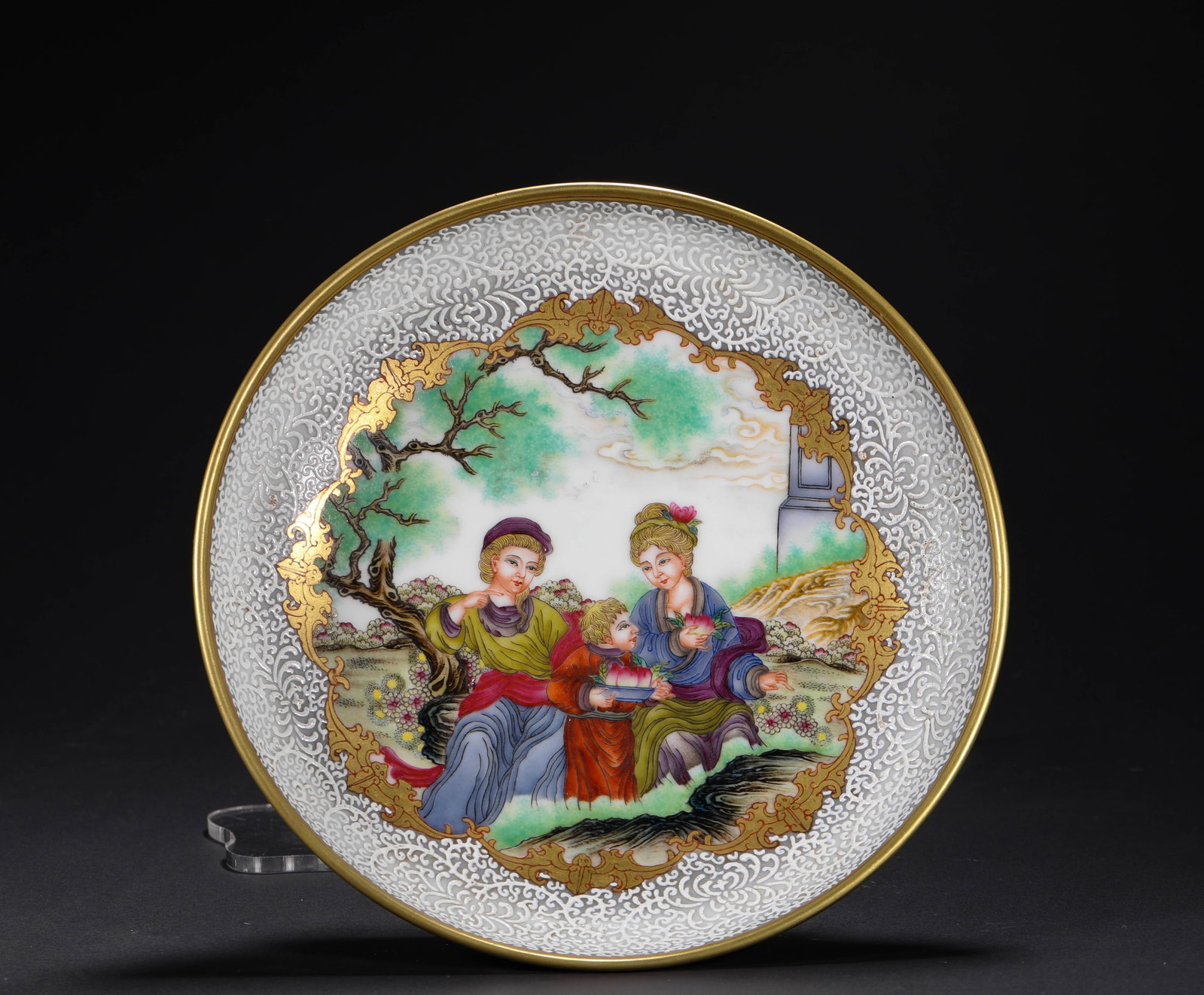 ENAMEL FIGURE PLATE - 2