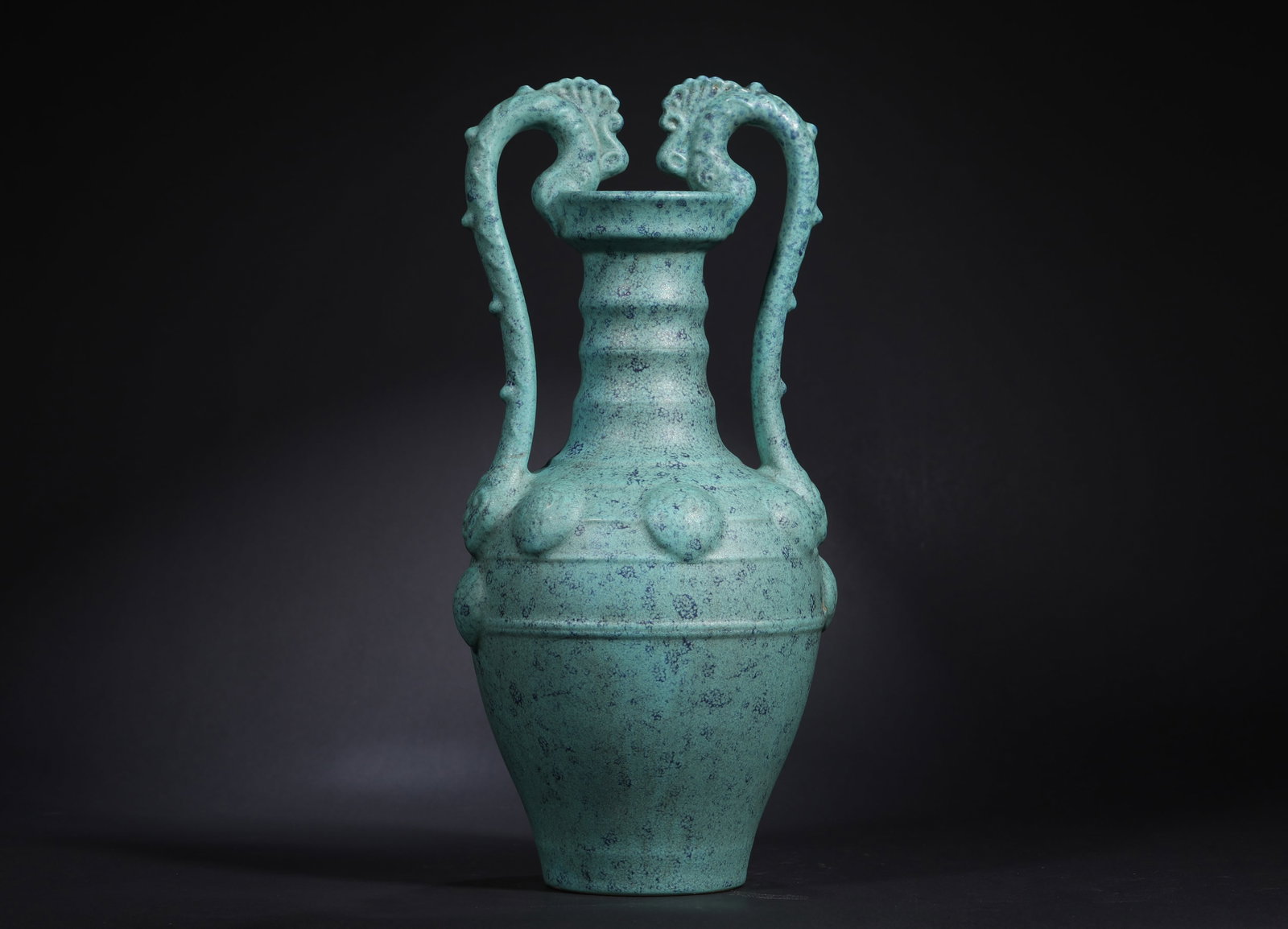 JUN KILN DOUBLE-EARED VASE - 2