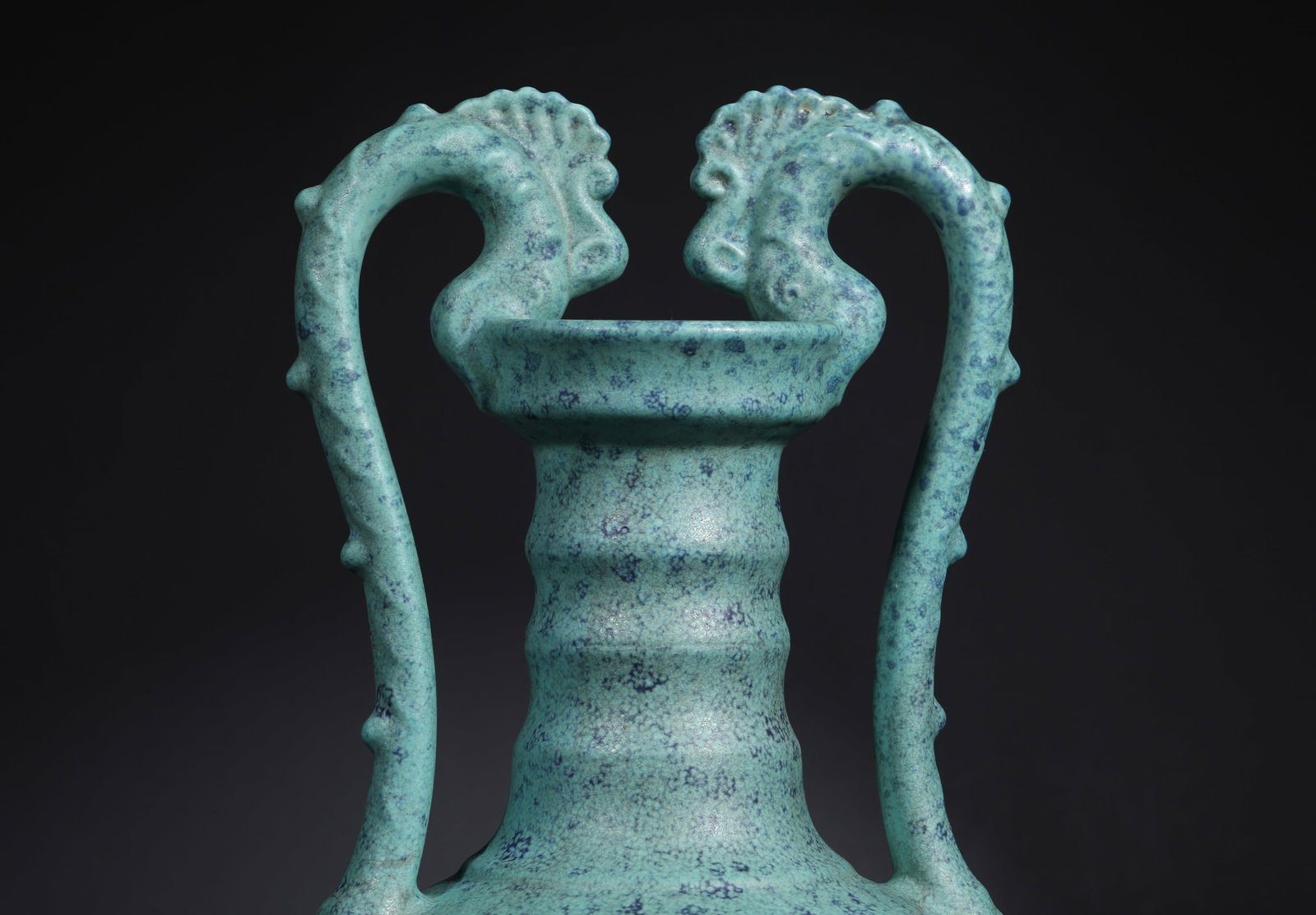 JUN KILN DOUBLE-EARED VASE - 3