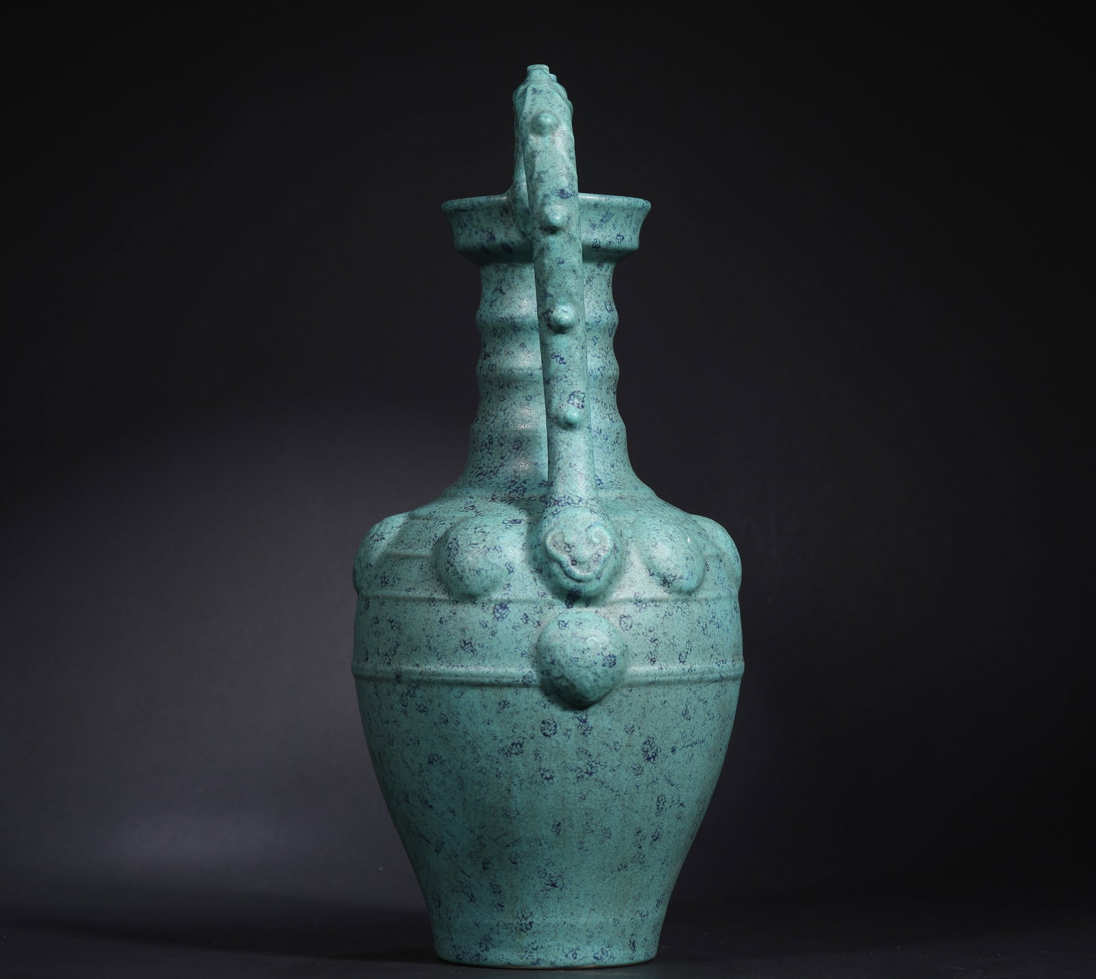 JUN KILN DOUBLE-EARED VASE - 5
