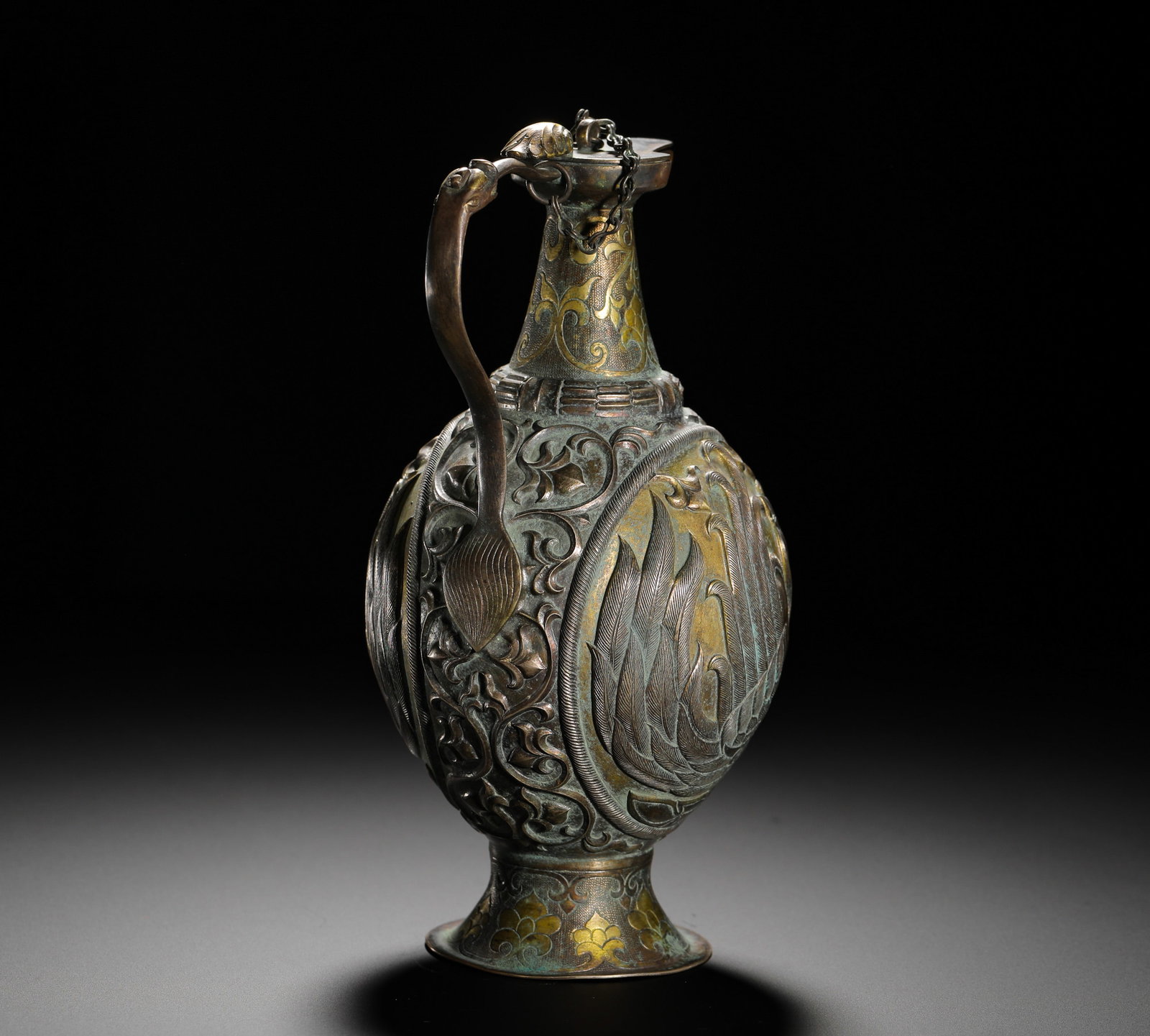 A GILDED SILVER TEAPOT - 11