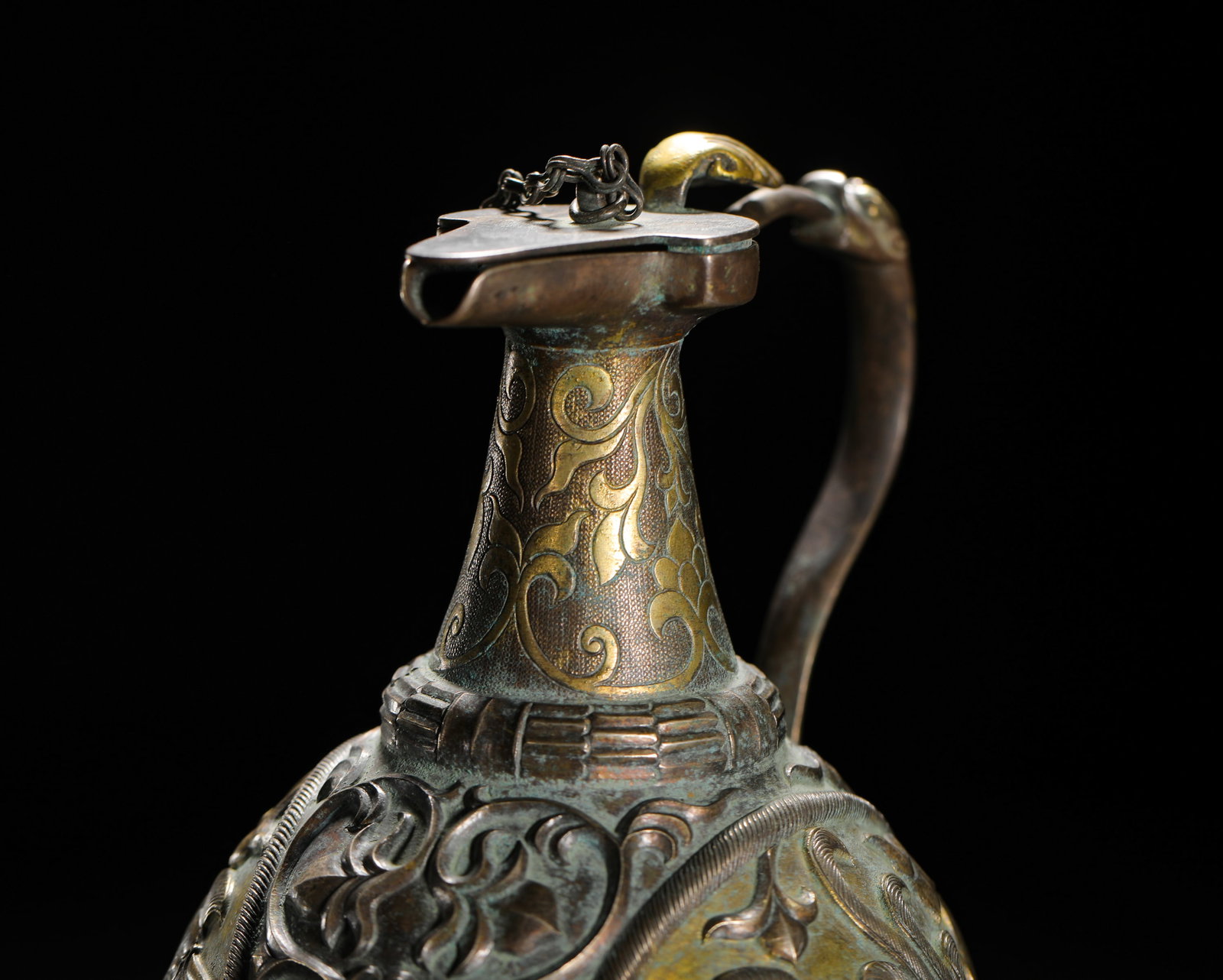 A GILDED SILVER TEAPOT - 4