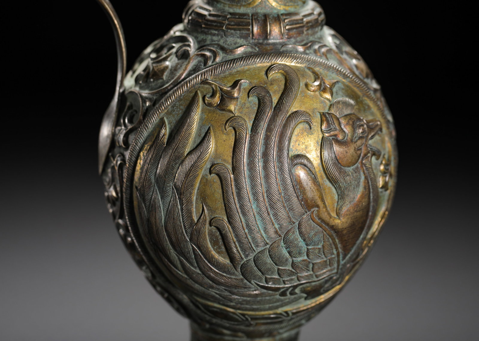 A GILDED SILVER TEAPOT - 6