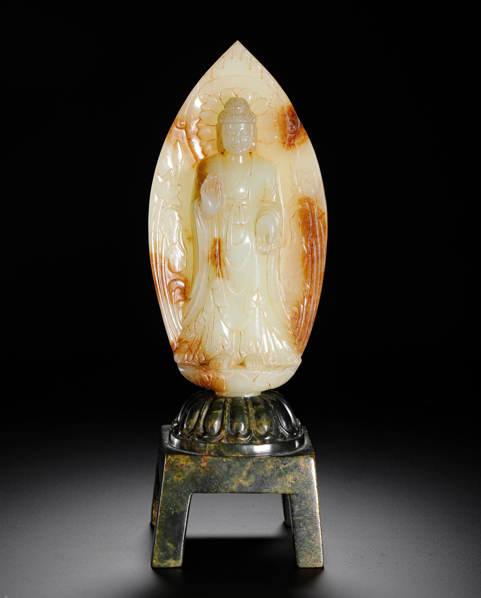 HETIAN JADE STANDING STATUE OF SAKYAMUNI BUDDHA (1 of 10)