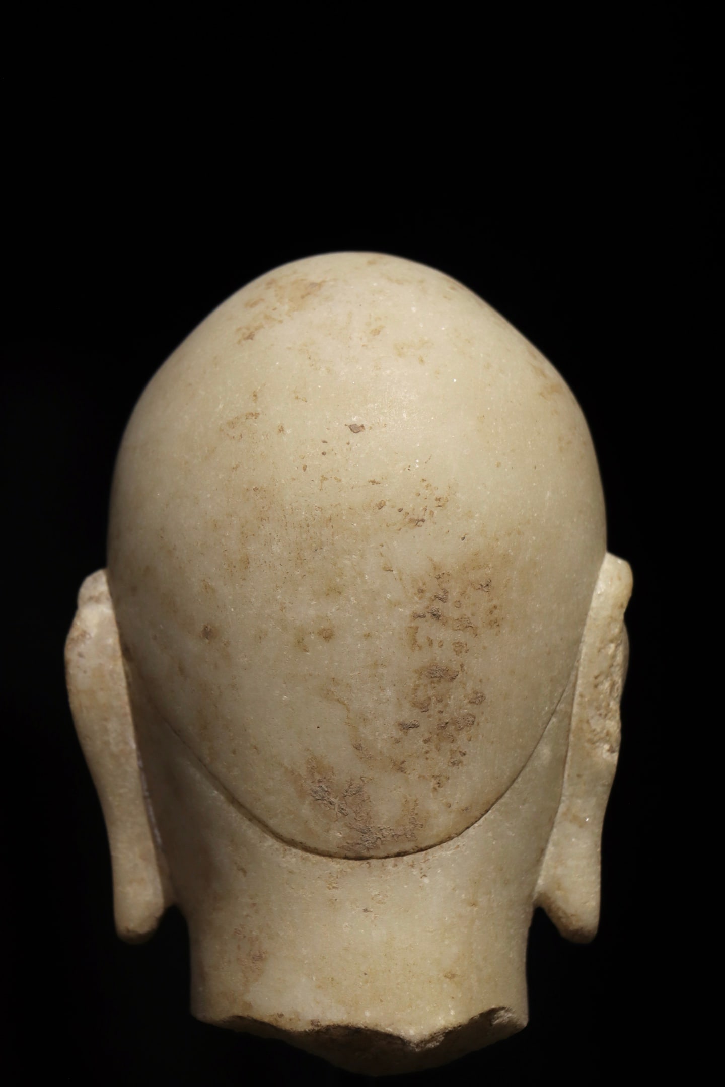 WHITE MARBLE BUDDHA HEAD - 4