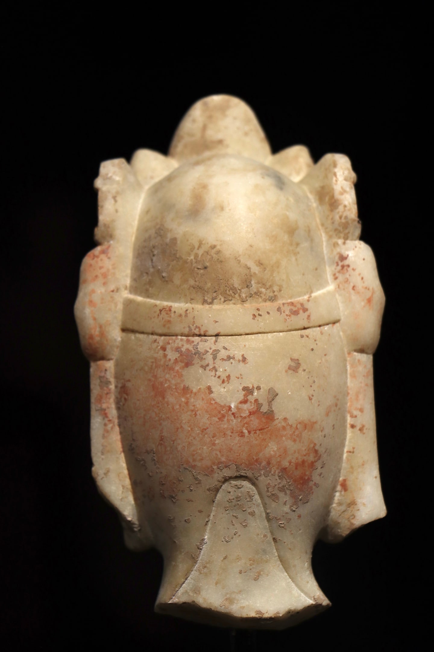 A WHITE MARBLE BUDDHA HEAD - 6