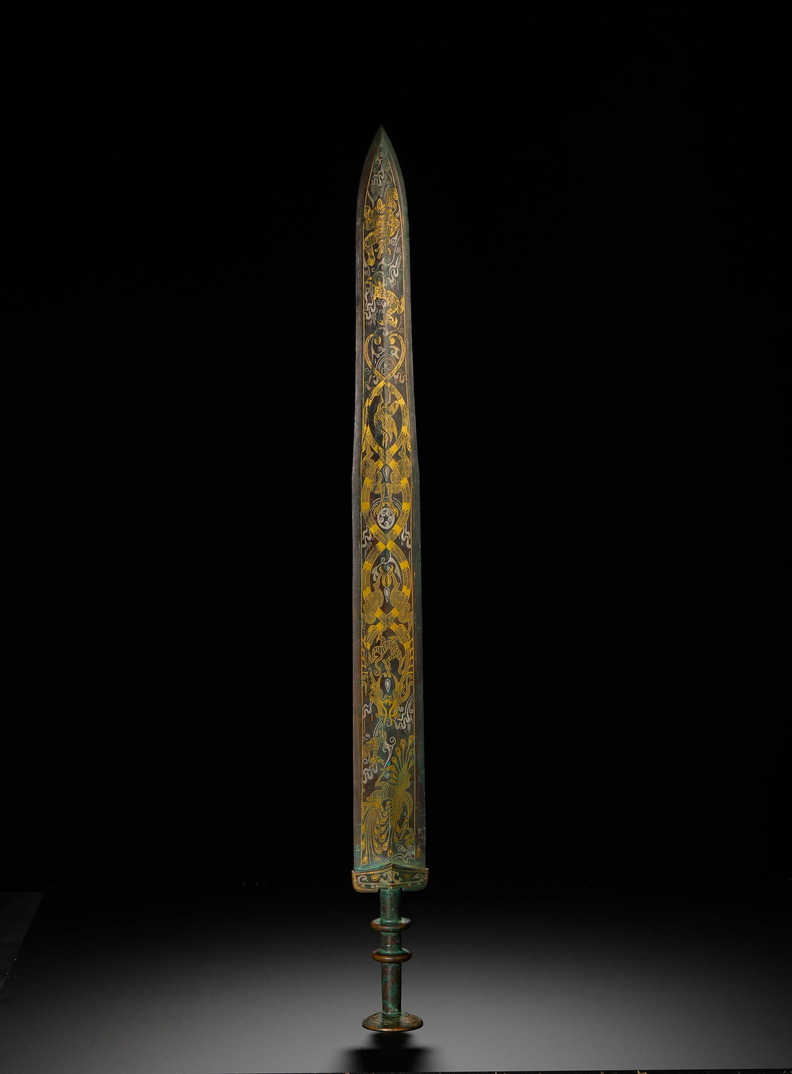 BRONZE INSCRIPTIONS SWORD: BRONZE INSCRIPTIONS SWORD (59.5cm,Weight:940g)