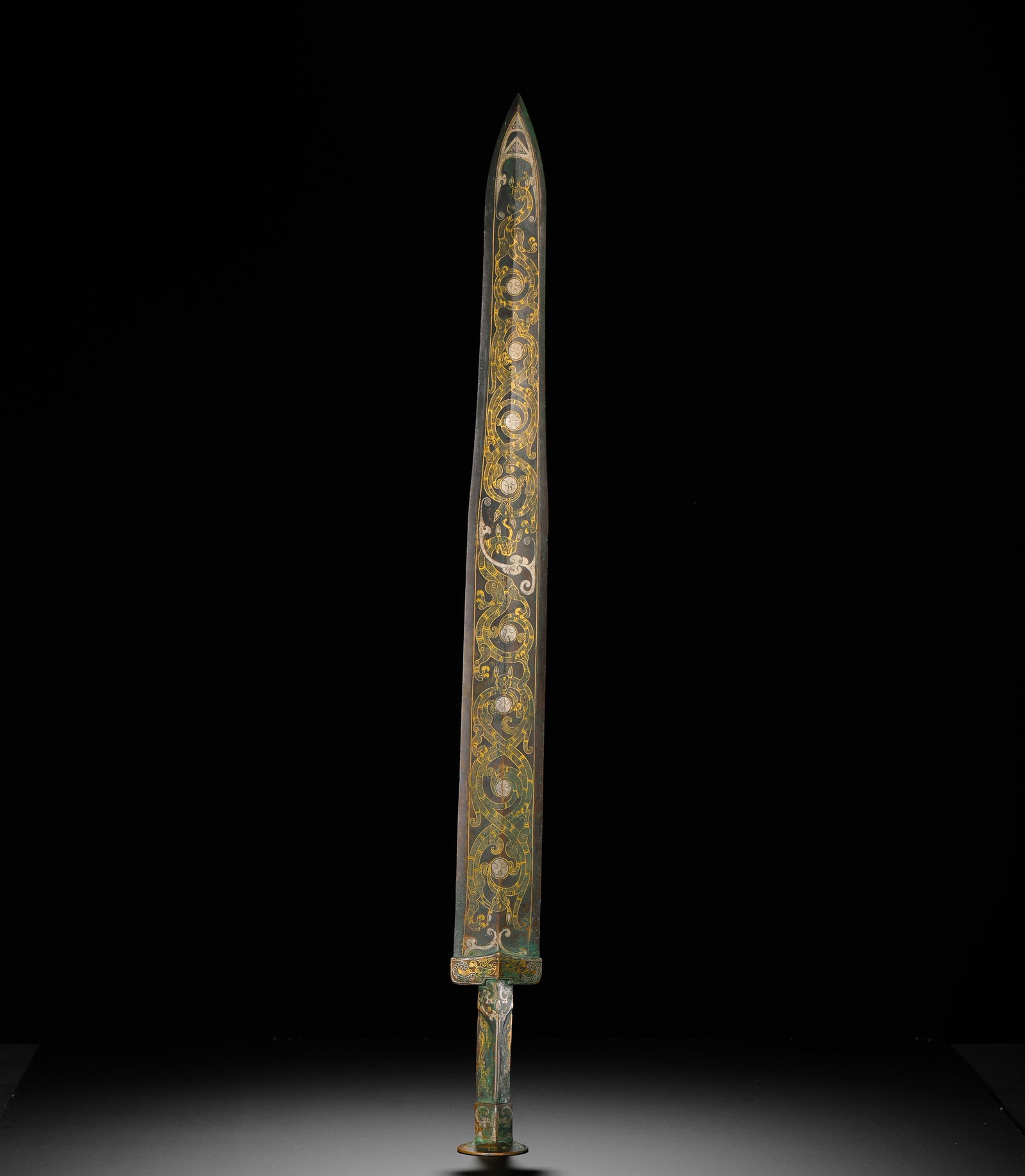 BRONZE INSCRIPTIONS SWORD: BRONZE INSCRIPTIONS SWORD (59.2cm,Weight:980g)