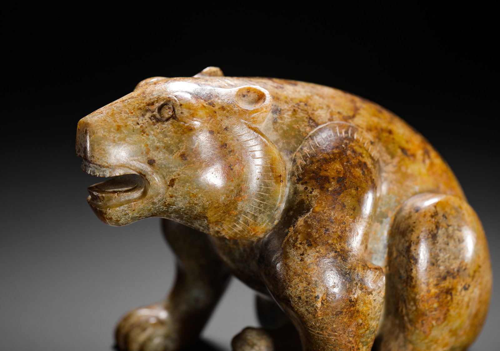 HETIAN JADE BEAR - 2