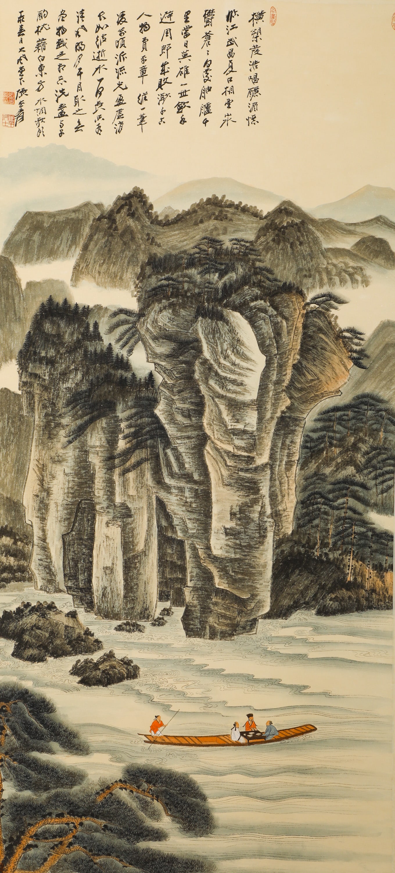 ANONYMOUS FIGURE PAINTING SCROLL: ANONYMOUS FIGURE PAINTING SCROLL (135 x 64cm)