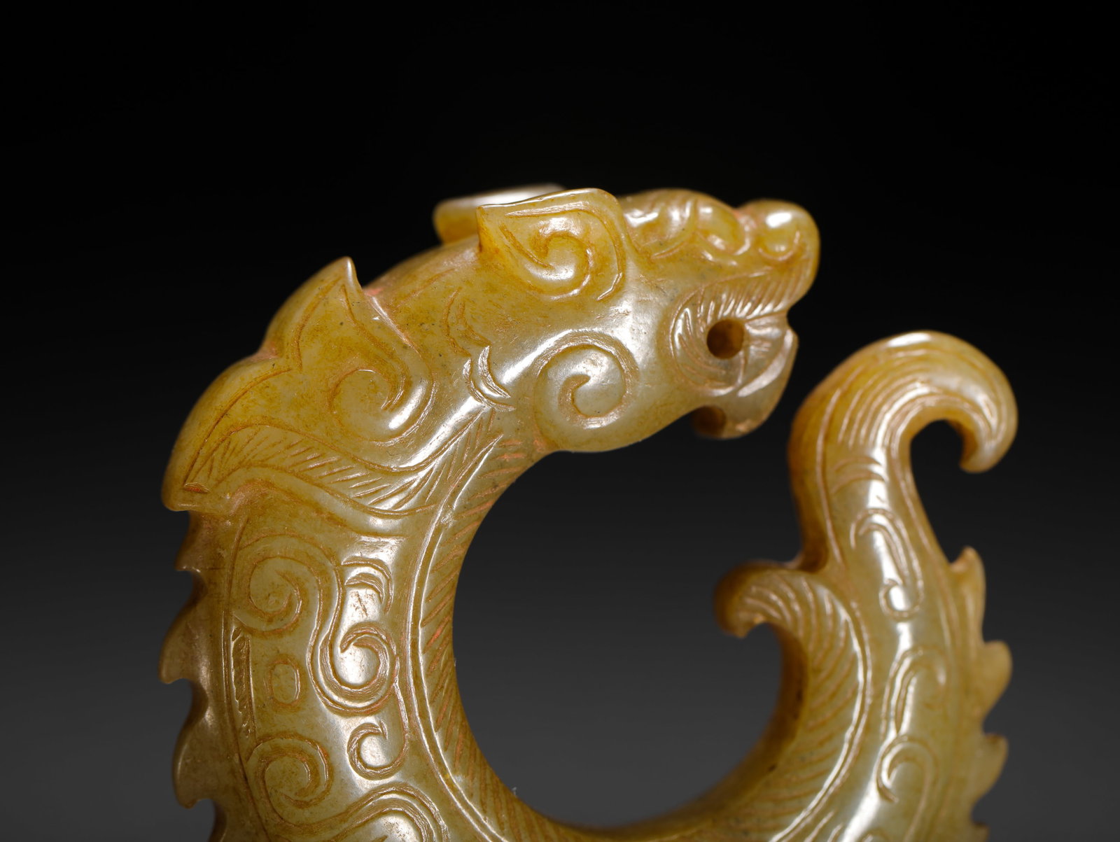 JADE DRAGON-SHAPED PENDANTS - 2