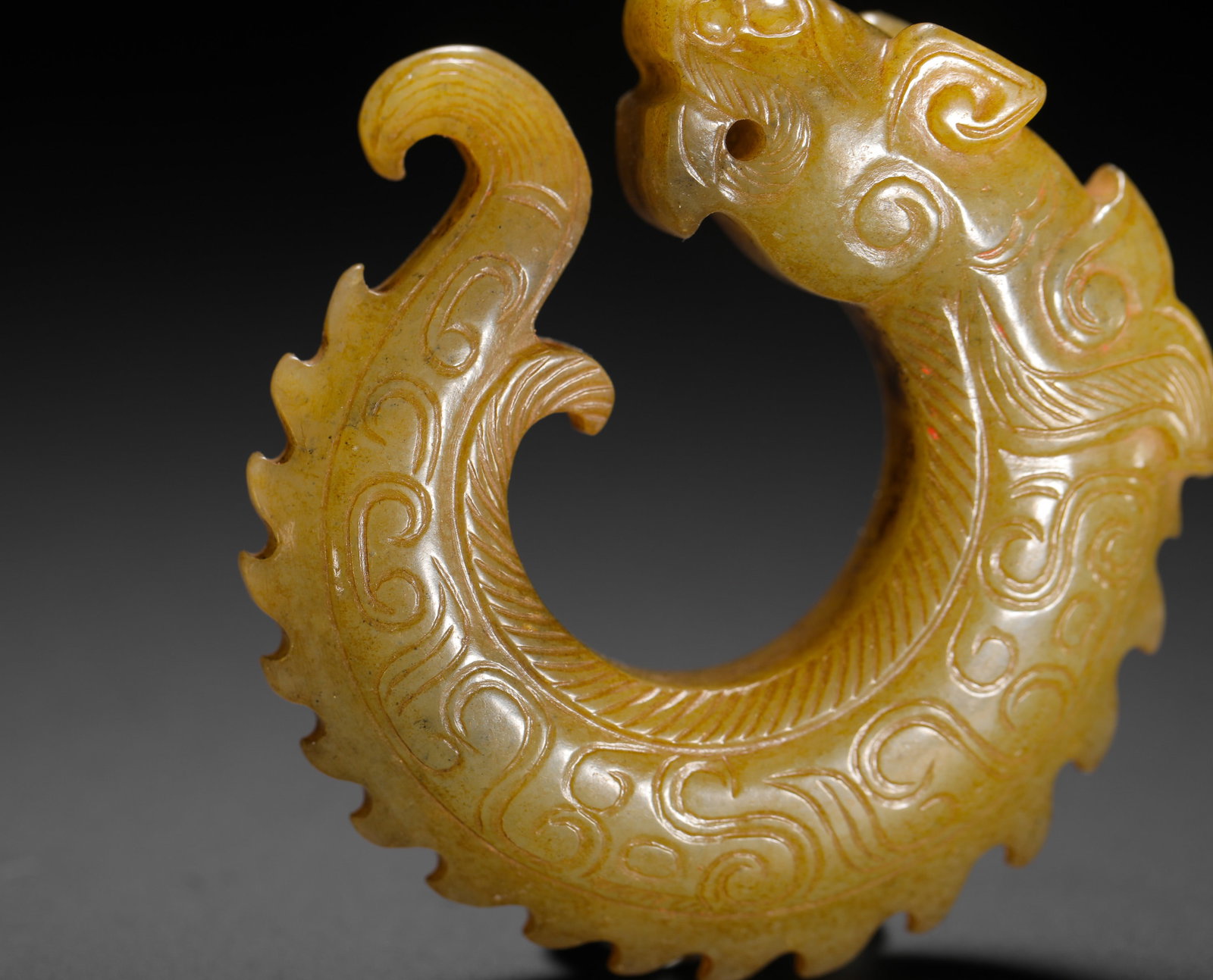 JADE DRAGON-SHAPED PENDANTS - 5