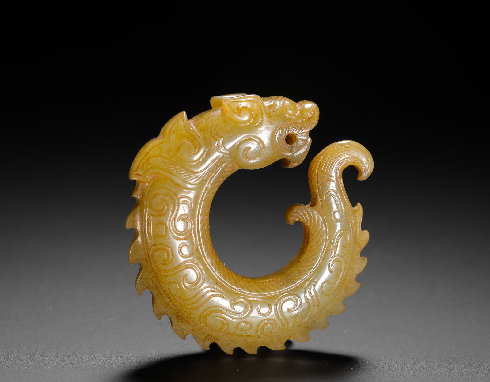 JADE DRAGON-SHAPED PENDANTS - 7