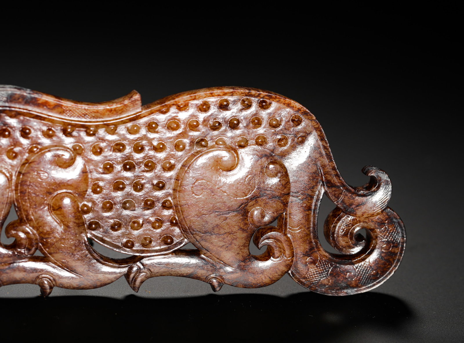 HETIAN JADE AUSPICIOUS BEAST PENDANT - 7