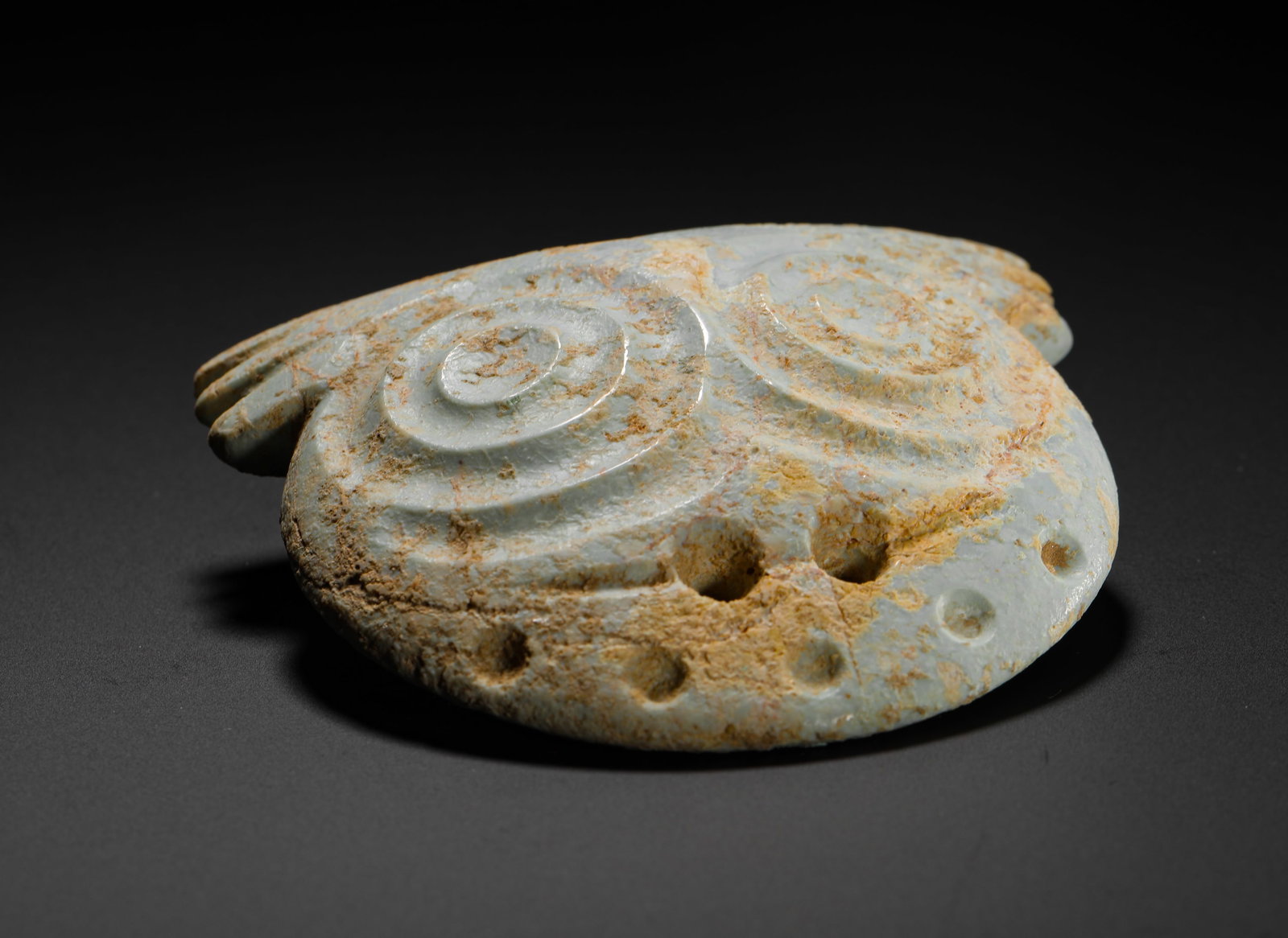 JADE OWL PENDANT - 7