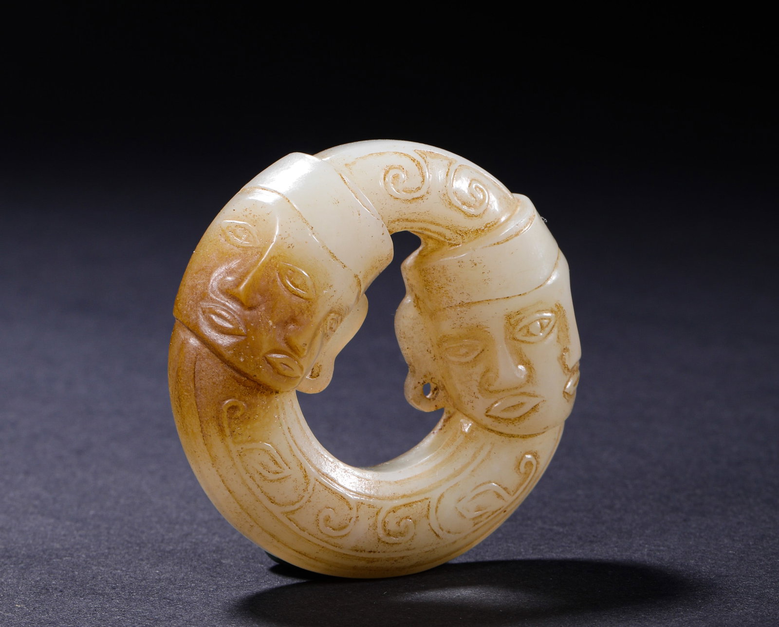 HETIAN WHITE JADE RING - 2