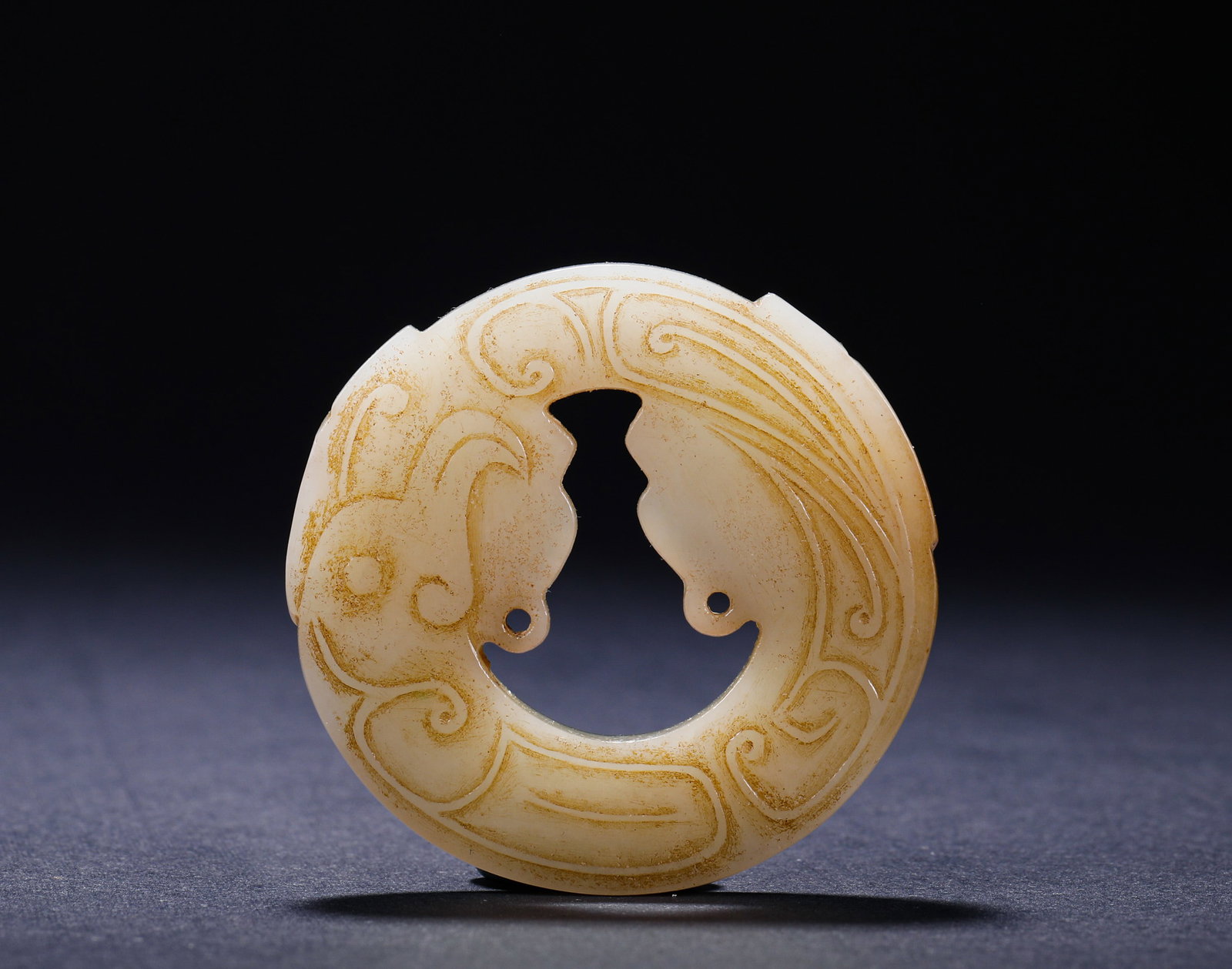 HETIAN WHITE JADE RING - 4