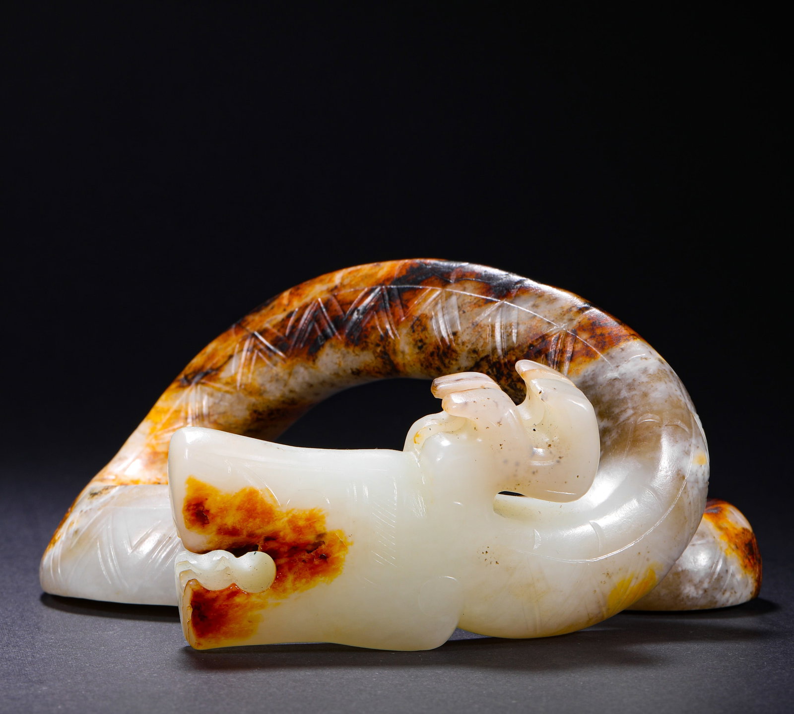 HETIAN WHITE JADE AUSPICIOUS BEAST - 10