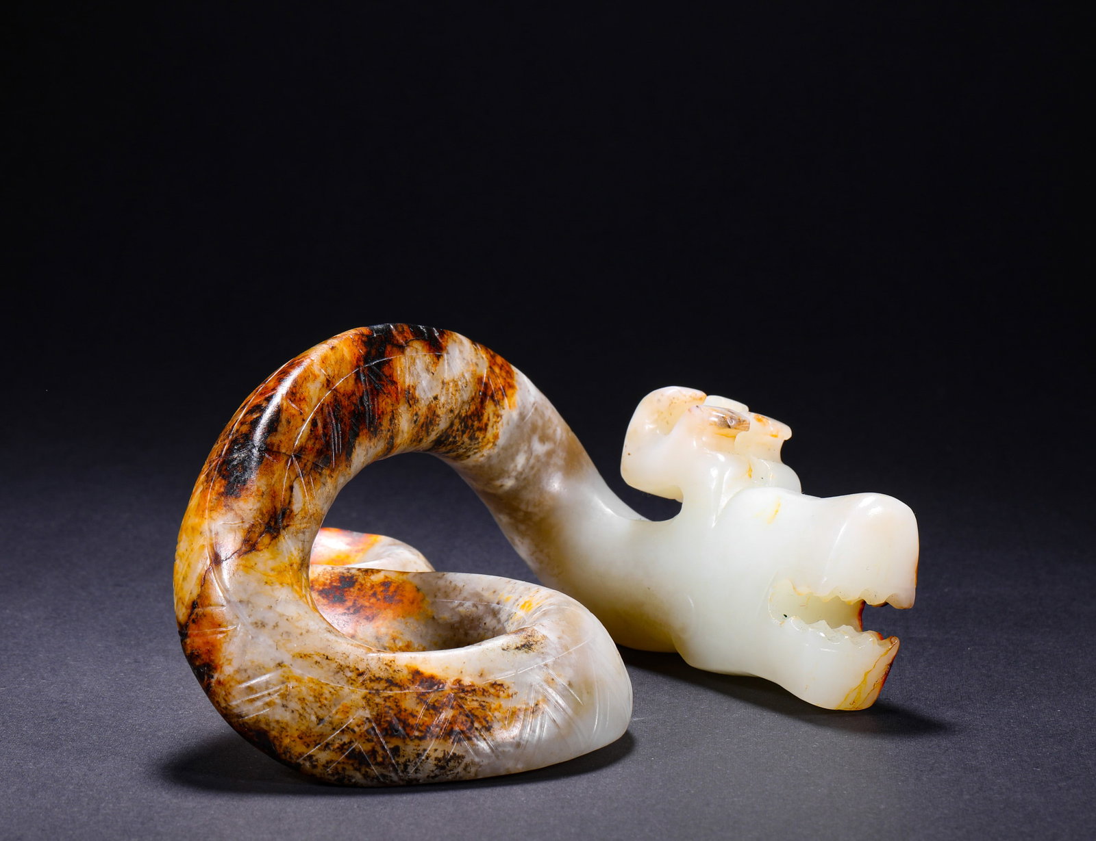HETIAN WHITE JADE AUSPICIOUS BEAST - 6