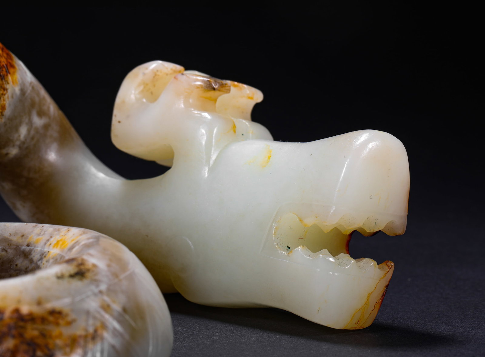 HETIAN WHITE JADE AUSPICIOUS BEAST - 7