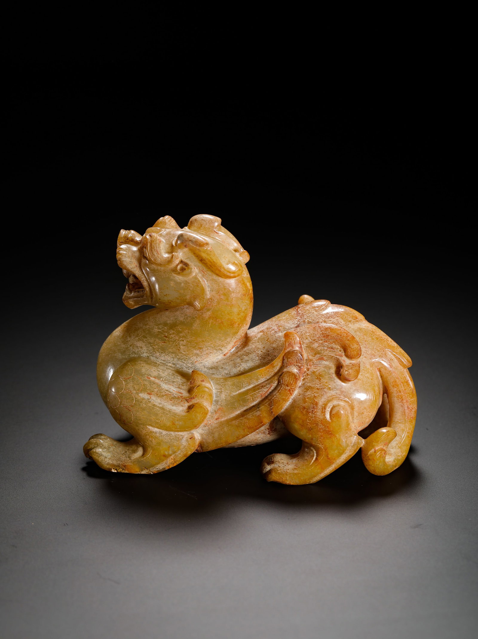 JADE TIANLU AUSPICIOUS BEAST: JADE TIANLU AUSPICIOUS BEAST (10 x 11.5cm,Weight:640g)