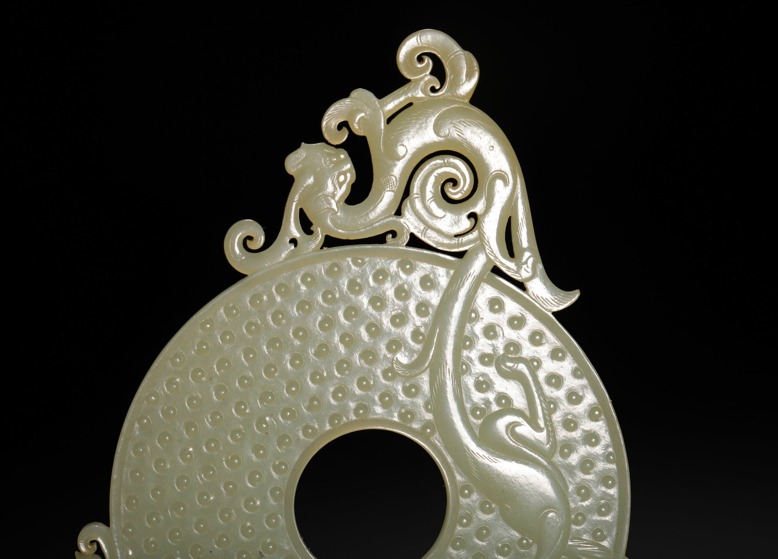 HETIAN WHITE JADE DISC - 2