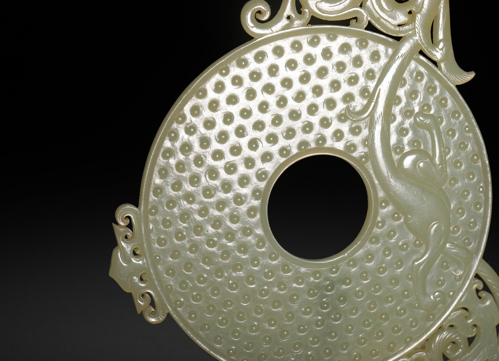HETIAN WHITE JADE DISC - 3