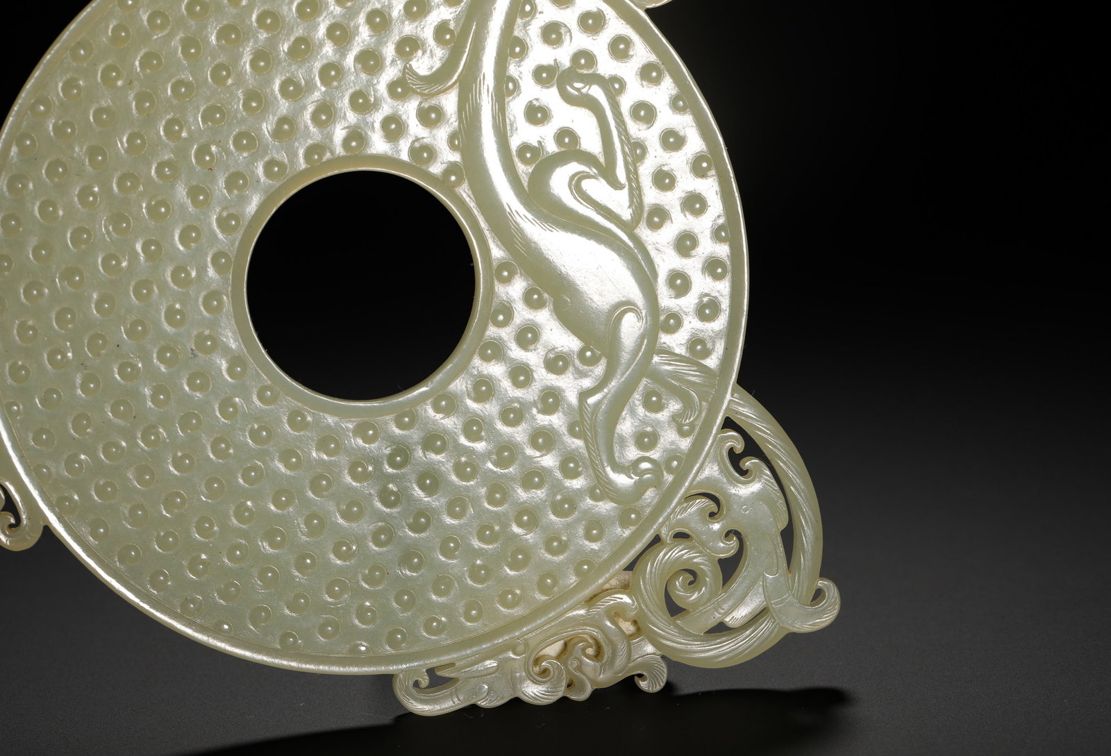 HETIAN WHITE JADE DISC - 4
