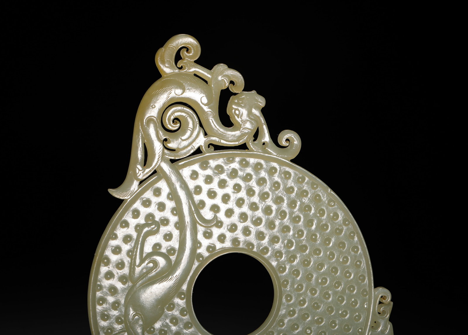 HETIAN WHITE JADE DISC - 6