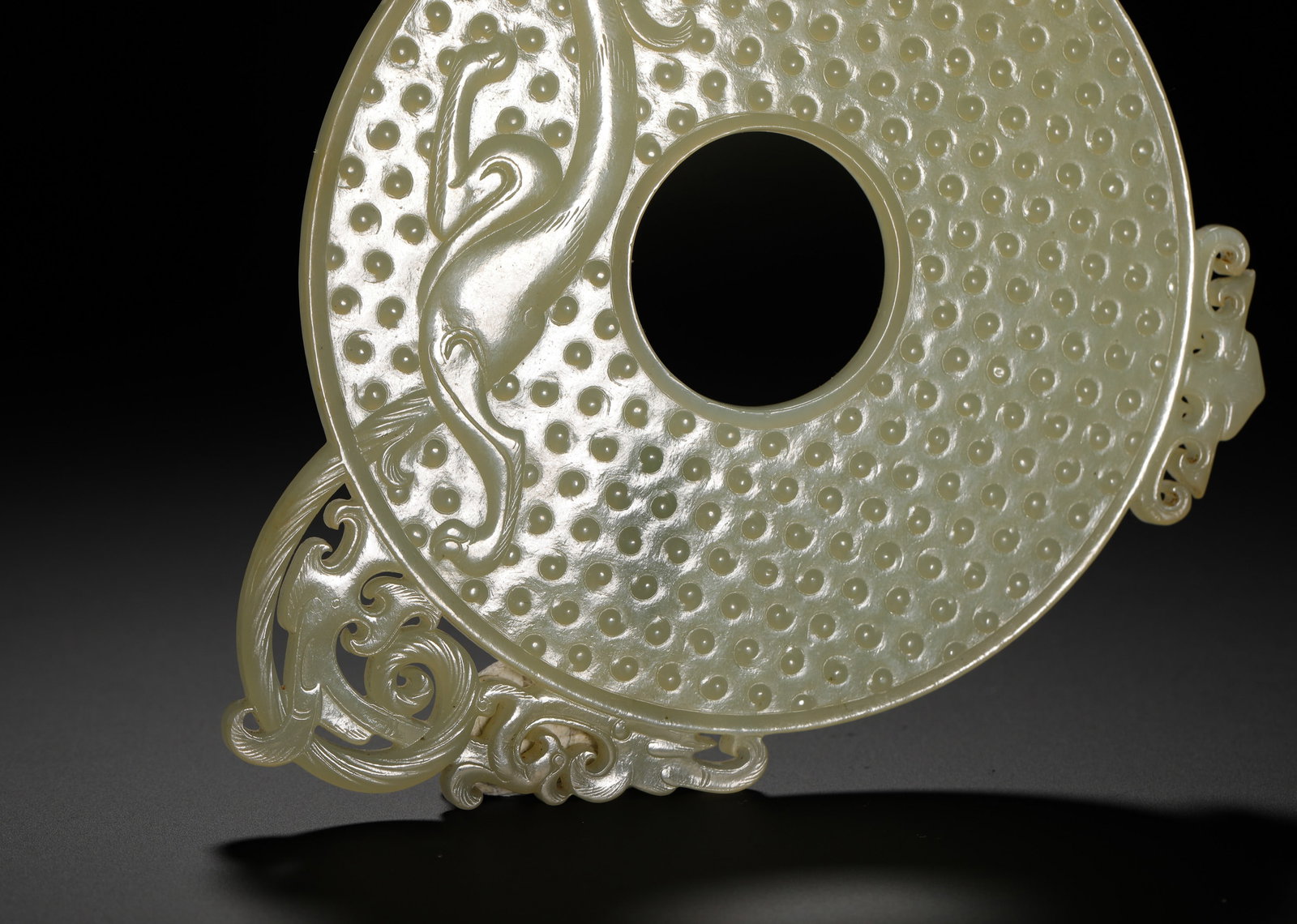 HETIAN WHITE JADE DISC - 7