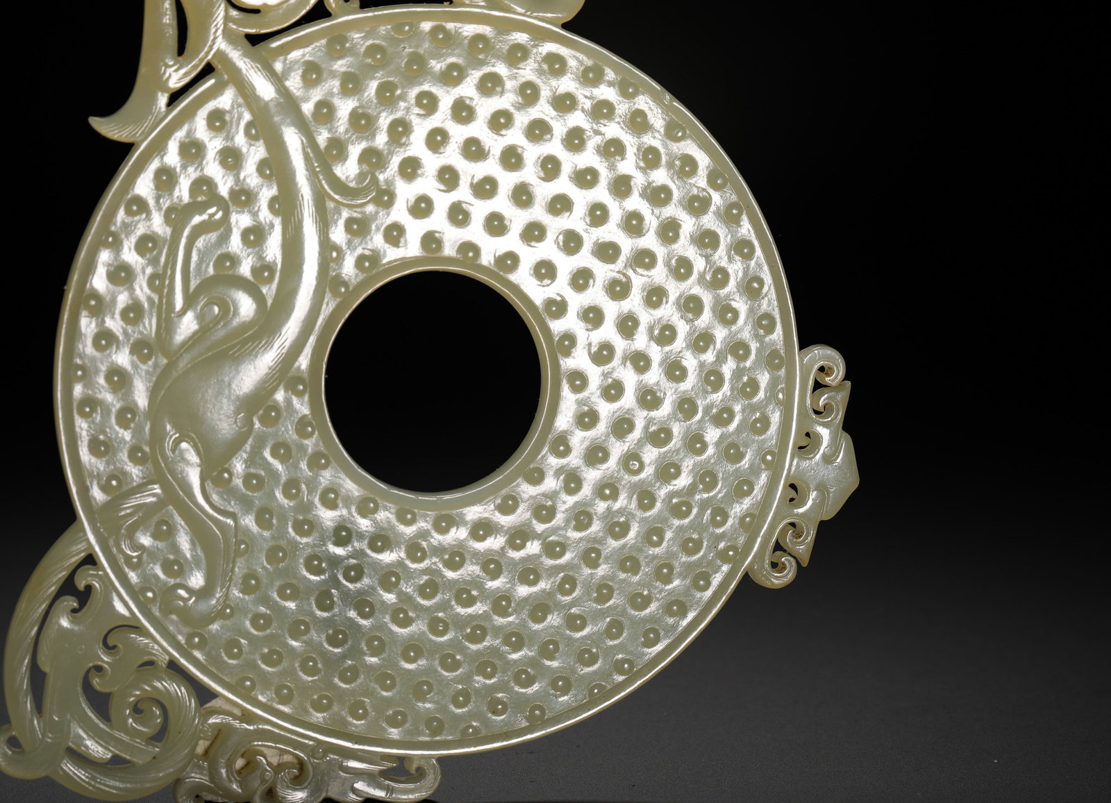 HETIAN WHITE JADE DISC - 8