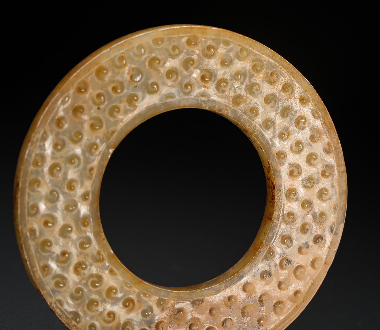 JADE GRAIN PATTERN RING - 8