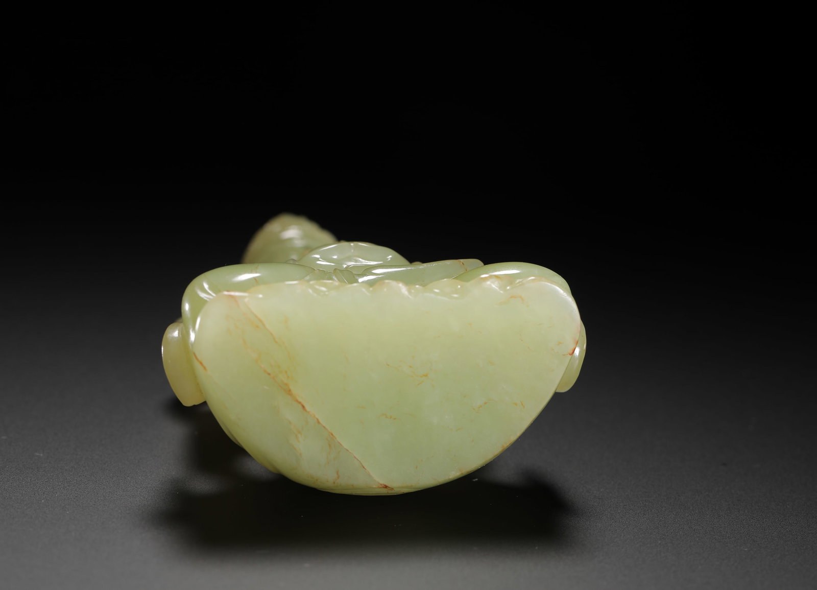 A YELLOW JADE SITTING BUDDHA STATUE - 9