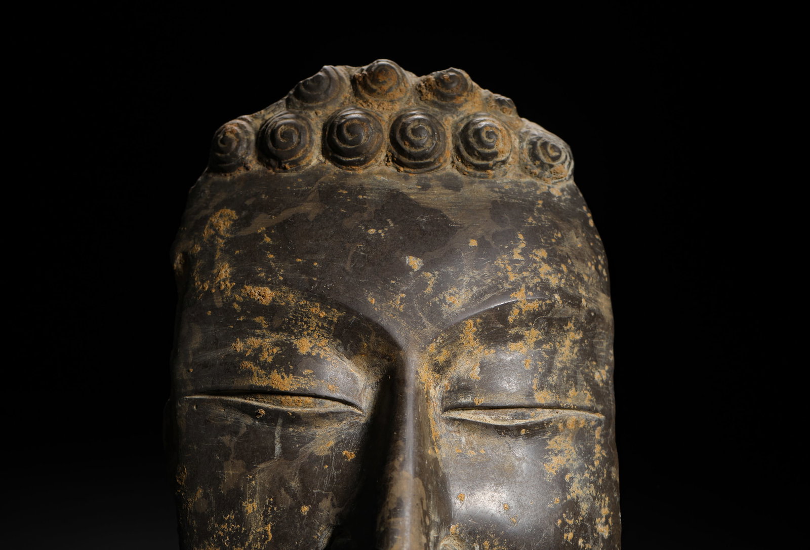 STONE-CARVED BUDDHA HEADS - 2